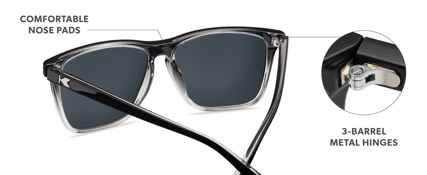 Fast Lanes Frame Features: comfortable nose pads, metal hinges