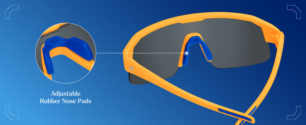 Adjustable Rubber Nose Pads. Photo features Overtime / Moonshine Kids Volts Sunglasses