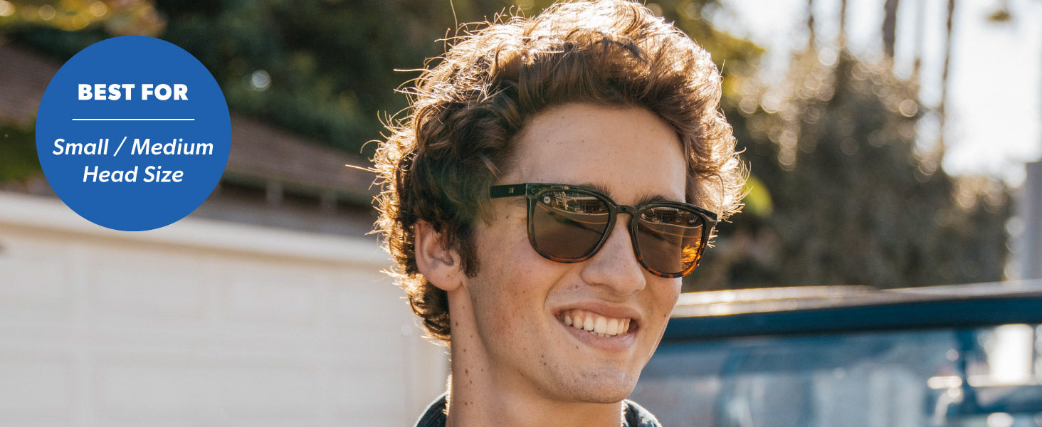 Paso Robles are best for small to medium sized faces. Photo features a men wearing Paso Robles sunglasses