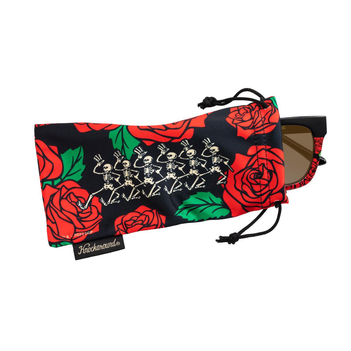Knockaround Grateful Dead Roses Sunglasses, Pouch