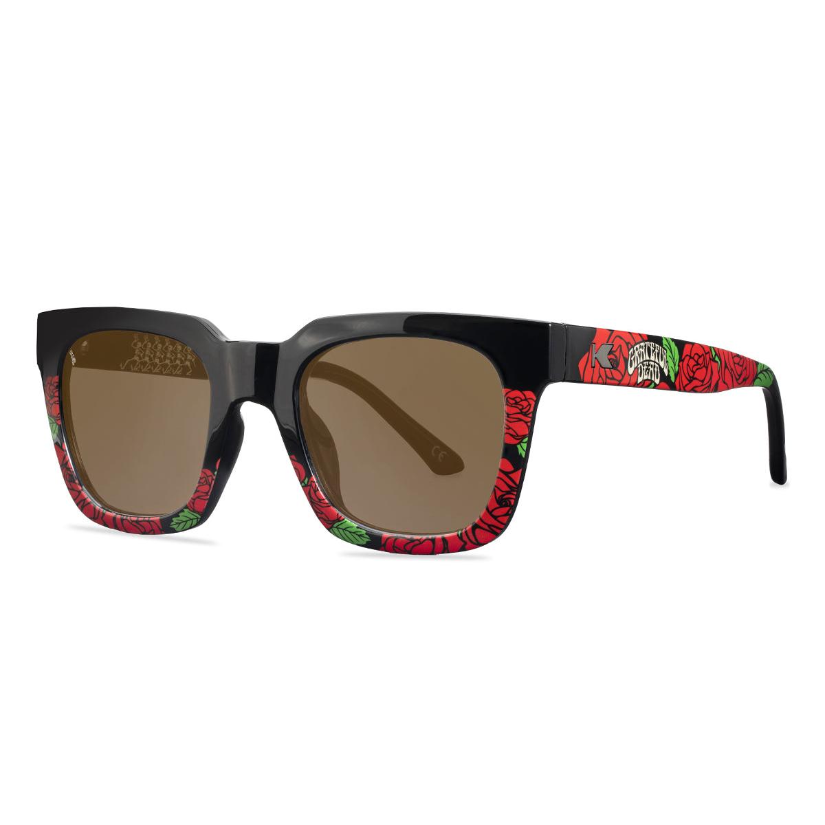 Knockaround Grateful Dead Roses Sunglasses, Threequarter