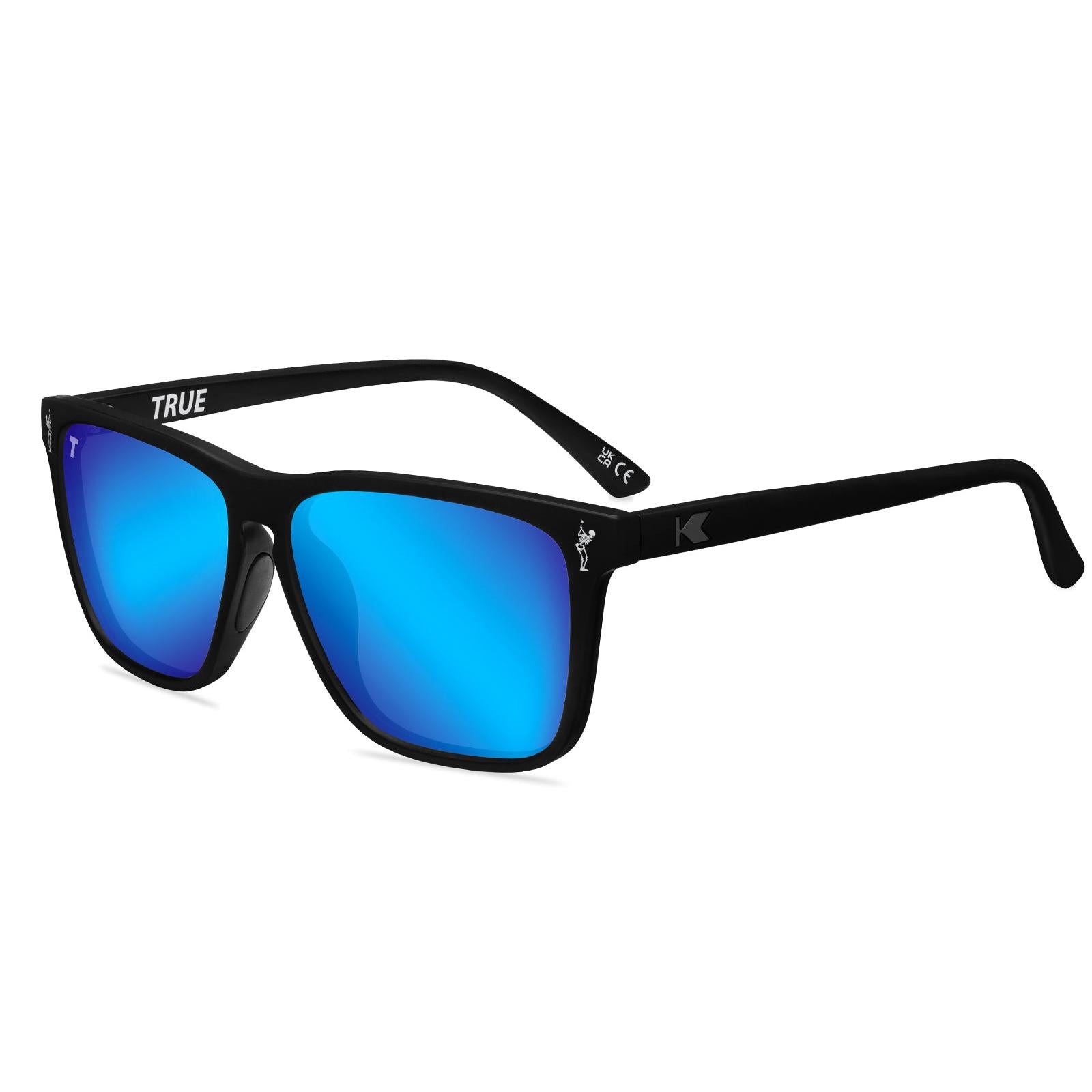 Knockaround and TRUE Fast Lanes Sport Black/Moonshot Sunglasses, Flyover