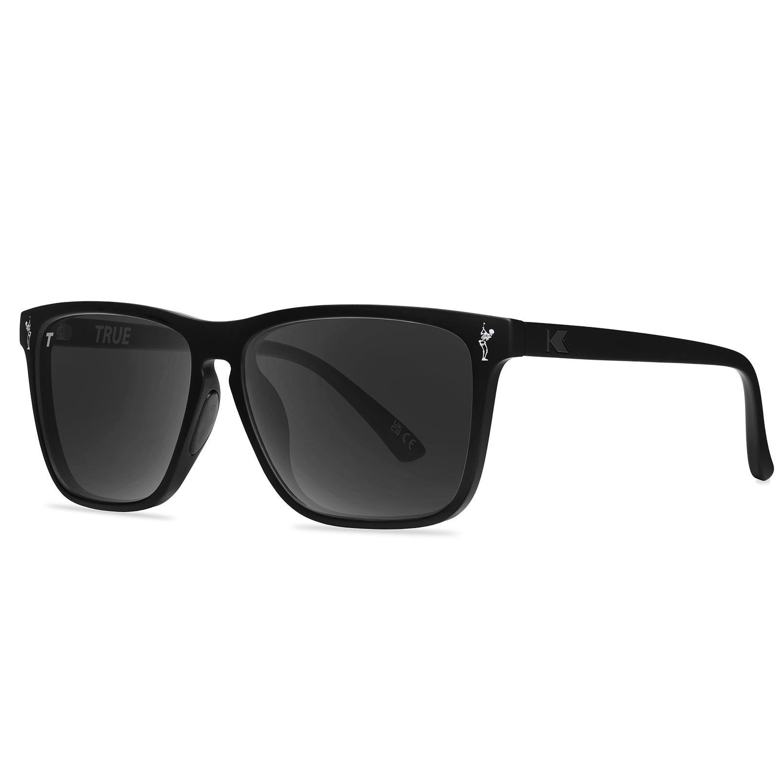 Knockaround and TRUE Fast Lanes Sport Black/Smoke Sunglasses, Threequarter