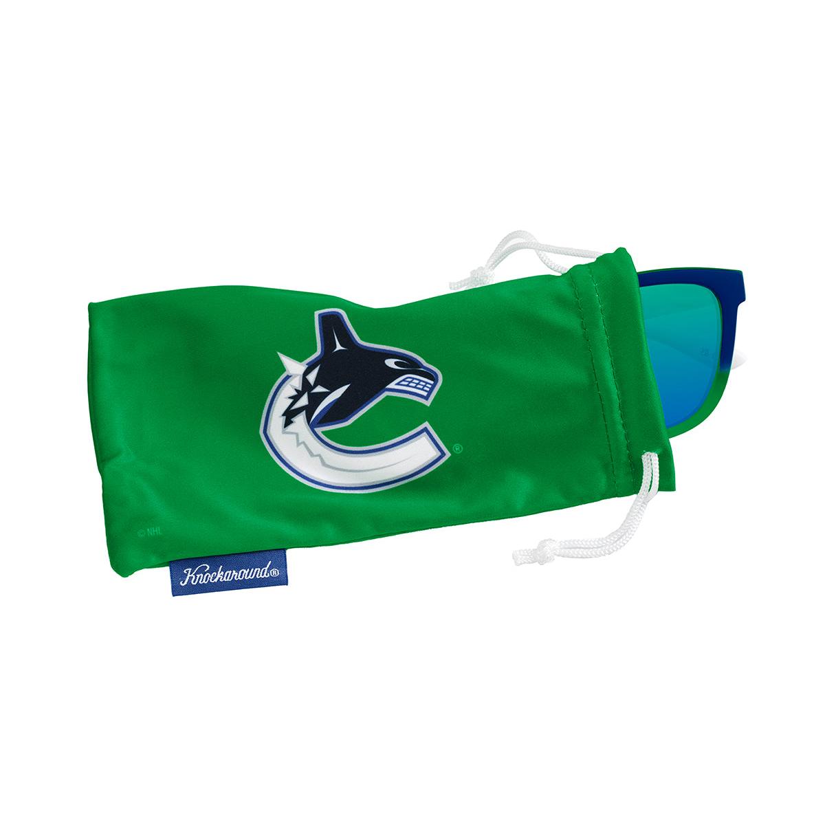 Knockaround Vancouver Canucks Sunglasses. Pouch