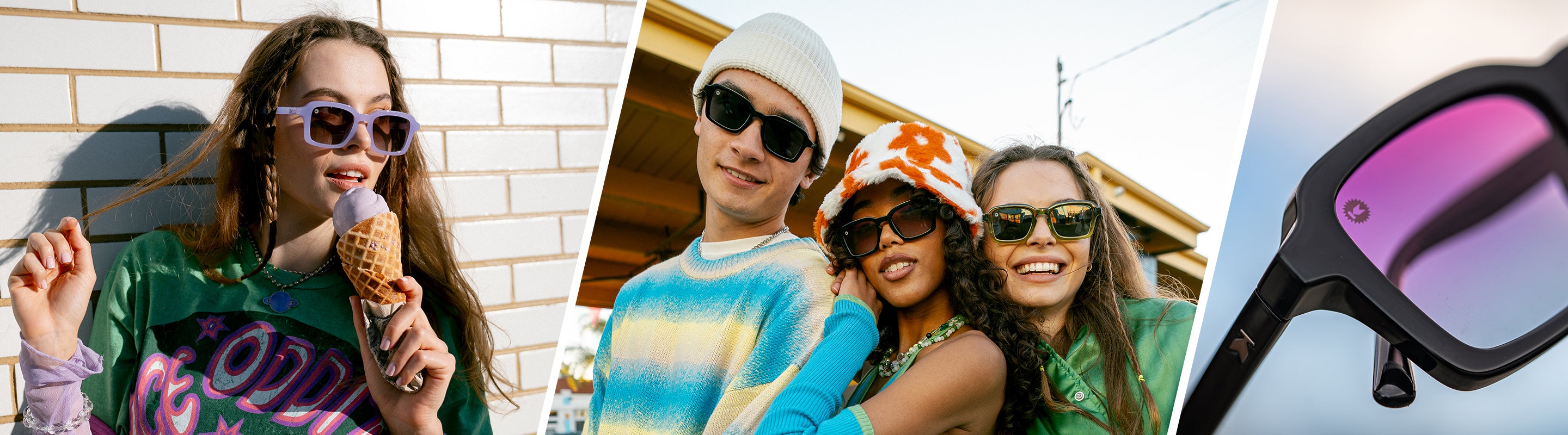 Men and Women Wearing Panoramas Sunglasses