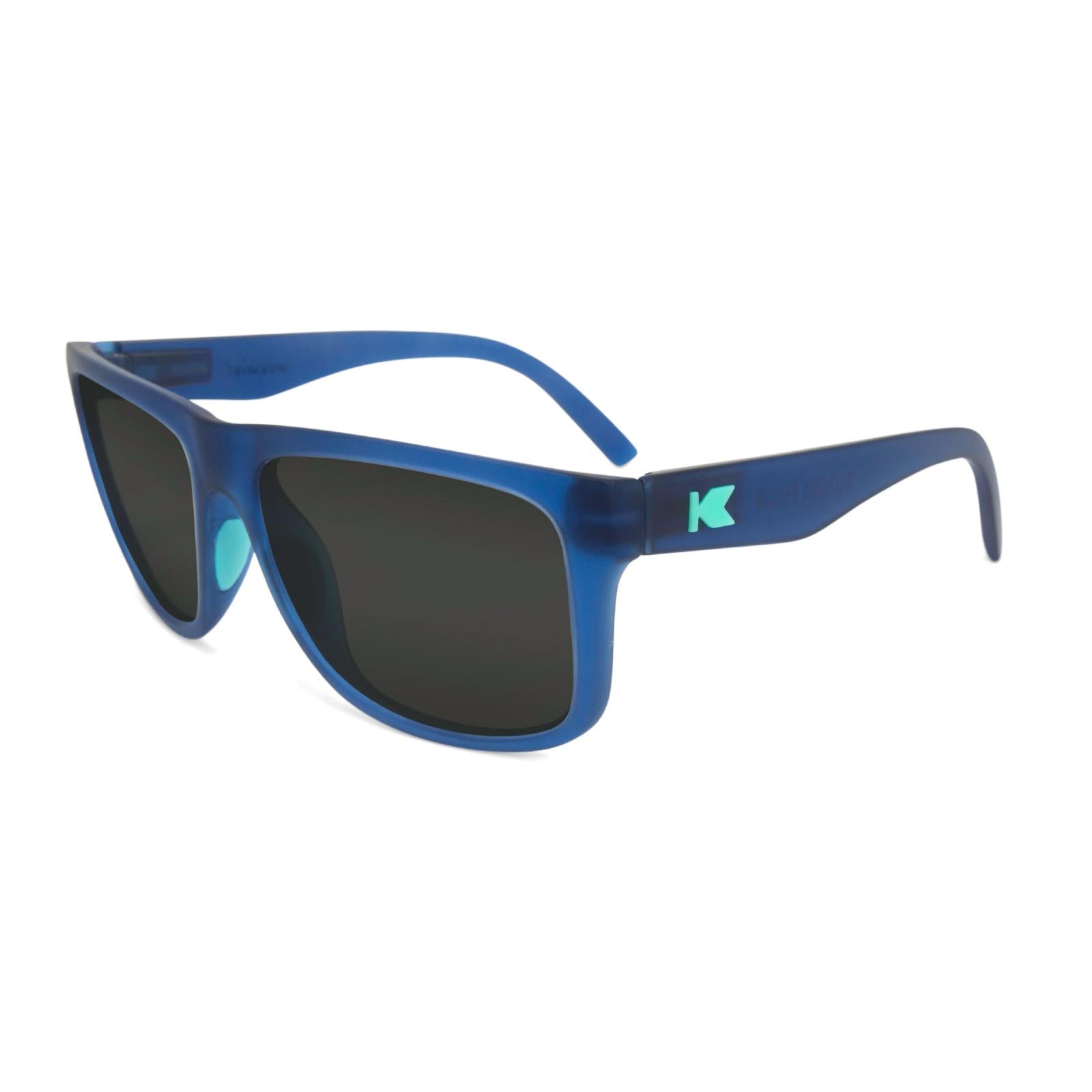 Rubberized Navy Torrey Pines Sport Prescription Sunglasses with Gray Lens, Flyover