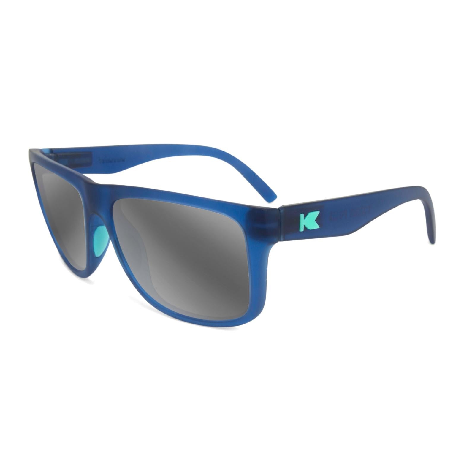 Rubberized Navy Torrey Pines Sport Prescription Sunglasses with Silver Lens, Flyover