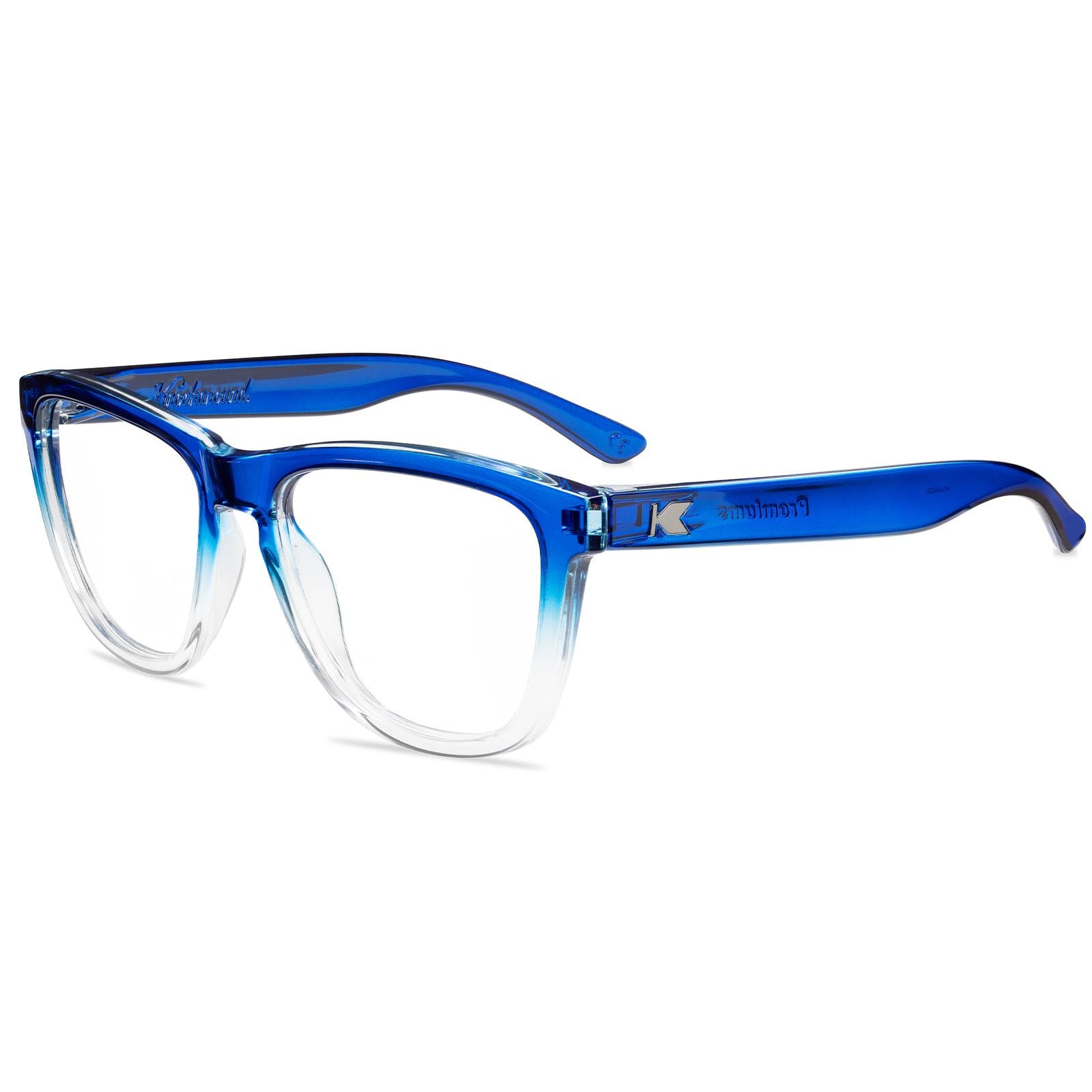 Blue Obsidian Premiums Prescription Sunglasses with Clear Lens, Flyover