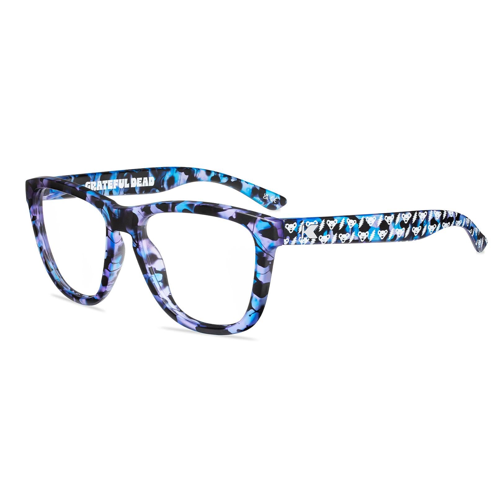 Grateful Dead Bolt Bears Premiums Prescription Sunglasses with Clear lens, Flyover
