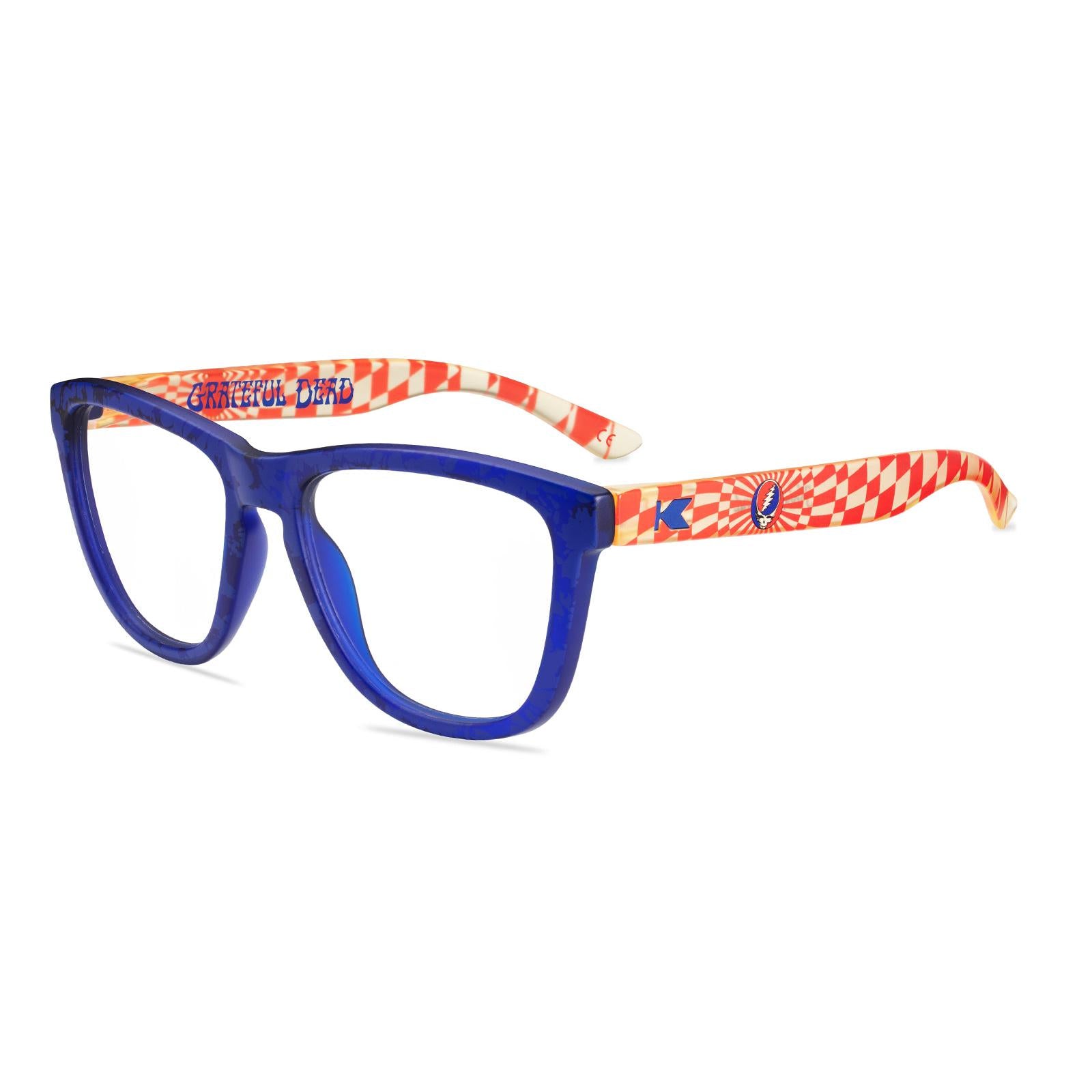 Grateful Dead Steal Your Face Premiums Prescription Eyeglasses with Clear Lens, Flyover