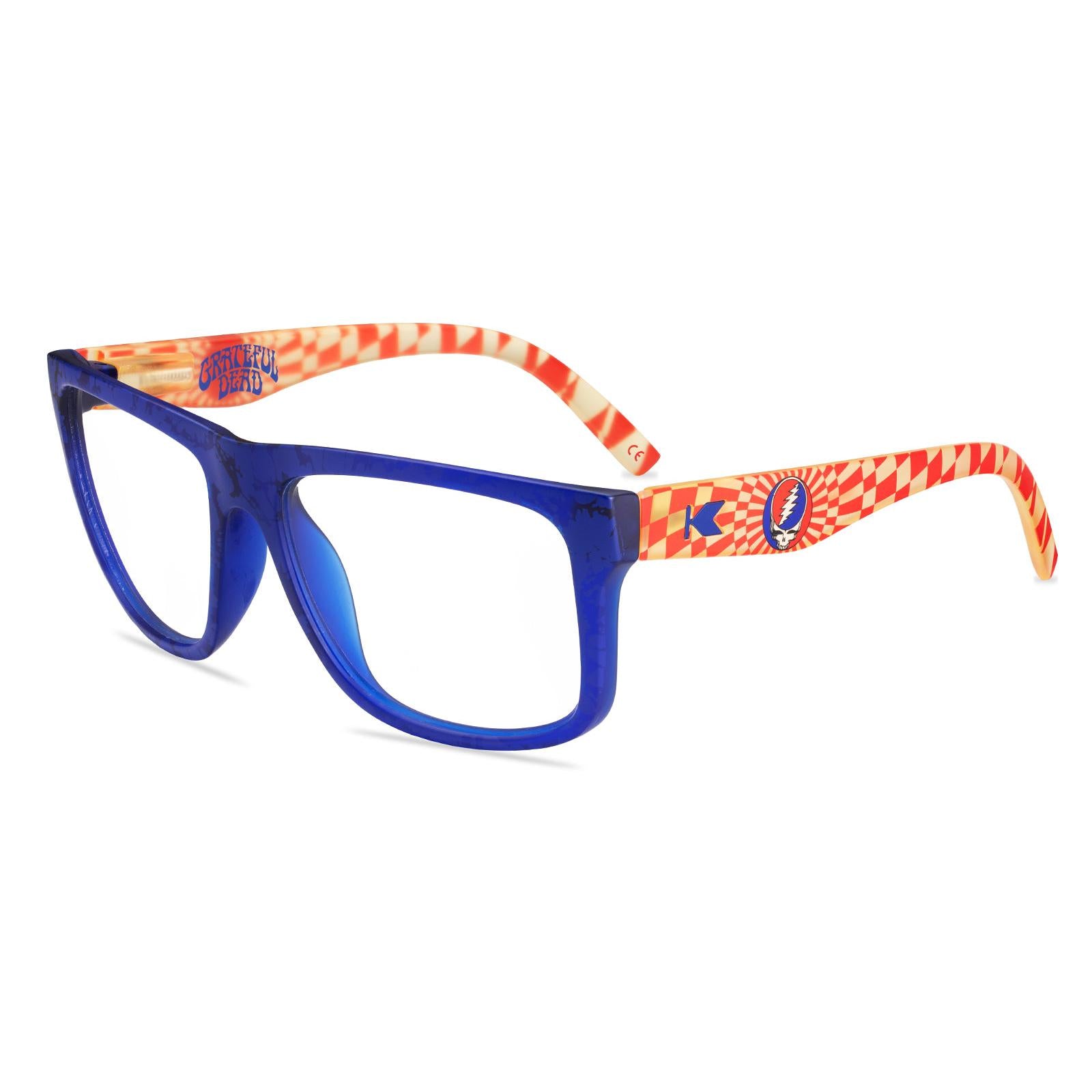 Grateful Dead Steal Your Face Torrey Pines Prescription Eyeglasses with Clear Lens, Flyover