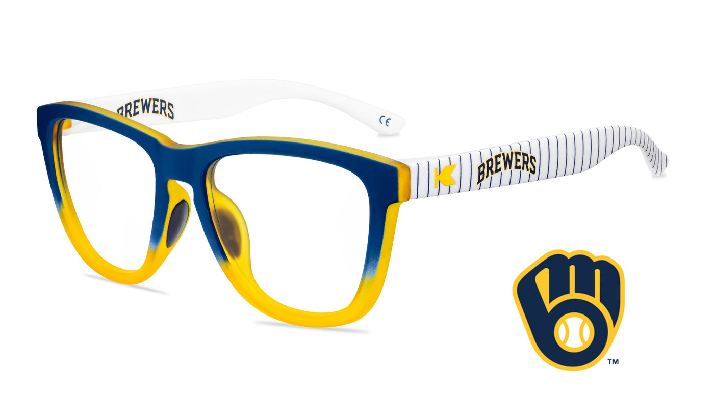 Milwaukee Brewers Premiums Sport Prescription Sunglasses with Clear Lens, Flyover