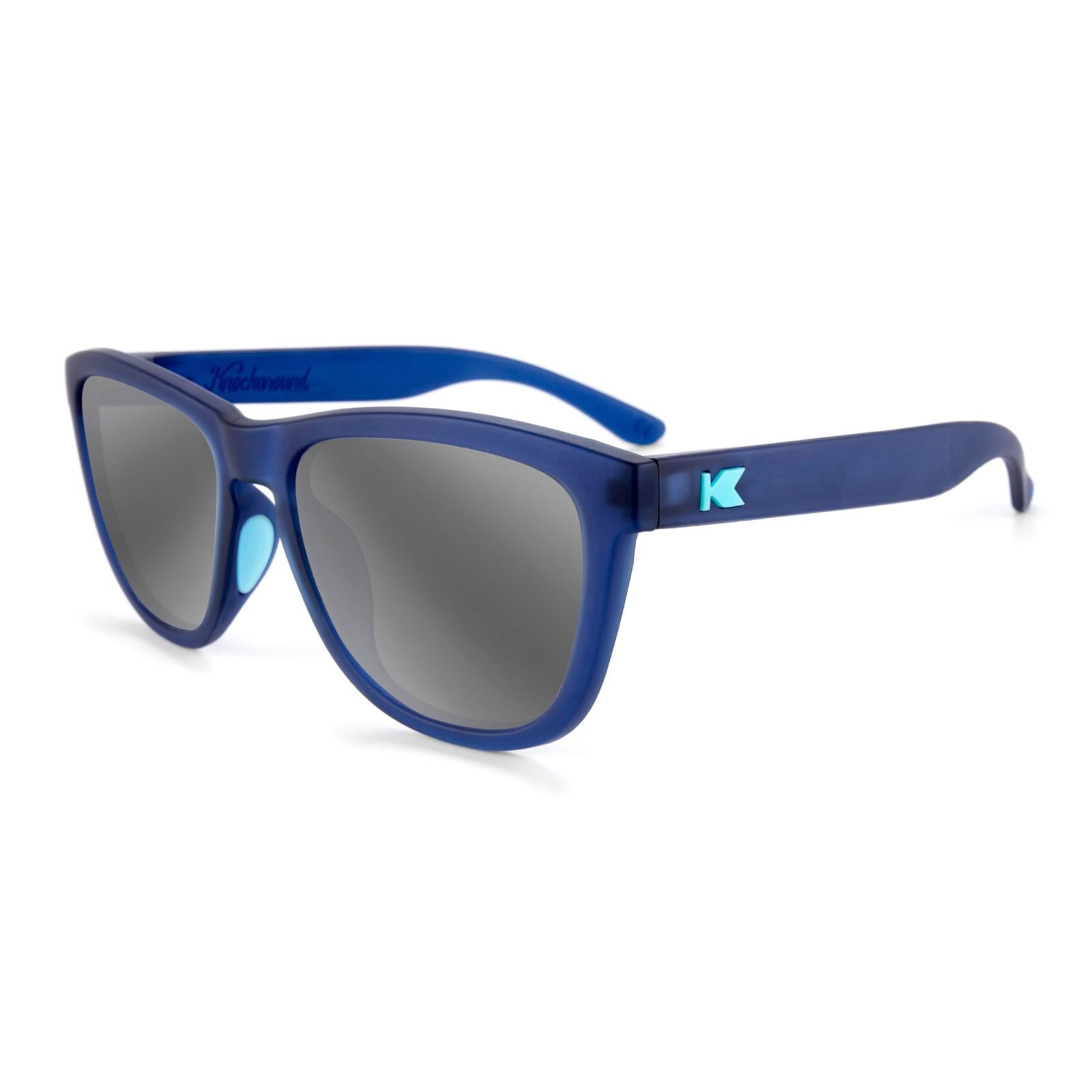 Rubberized Navy Premiums Sport  Prescription Sunglasses with Silver Lens, Flyover