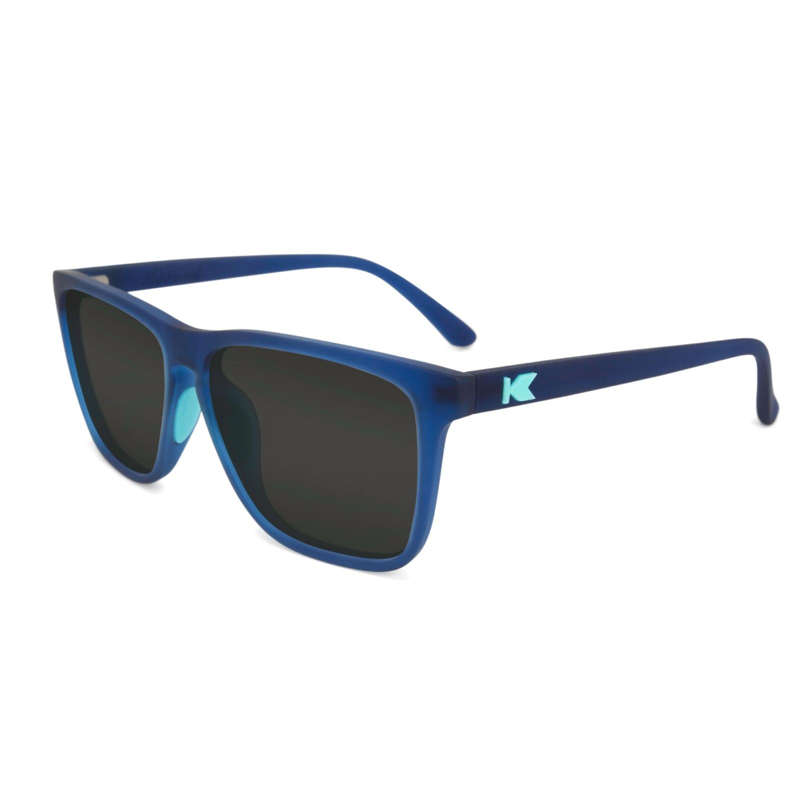 Rubberized Navy Fast Lanes Sport Prescription Sunglasses with Gray Lens, Flyover