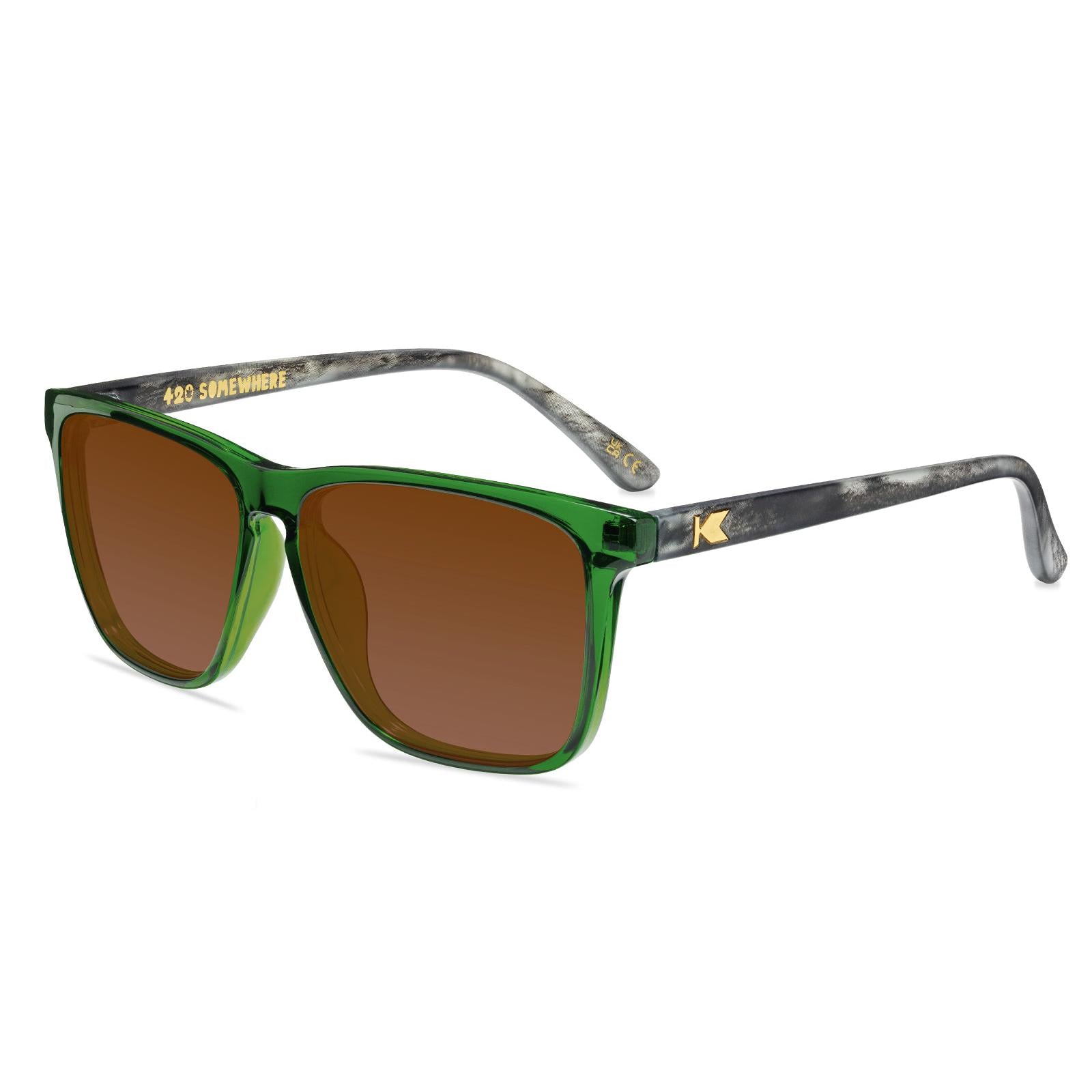 420 Somewhere Fast Lanes Prescription Sunglasses with Brown Lens, Flyover