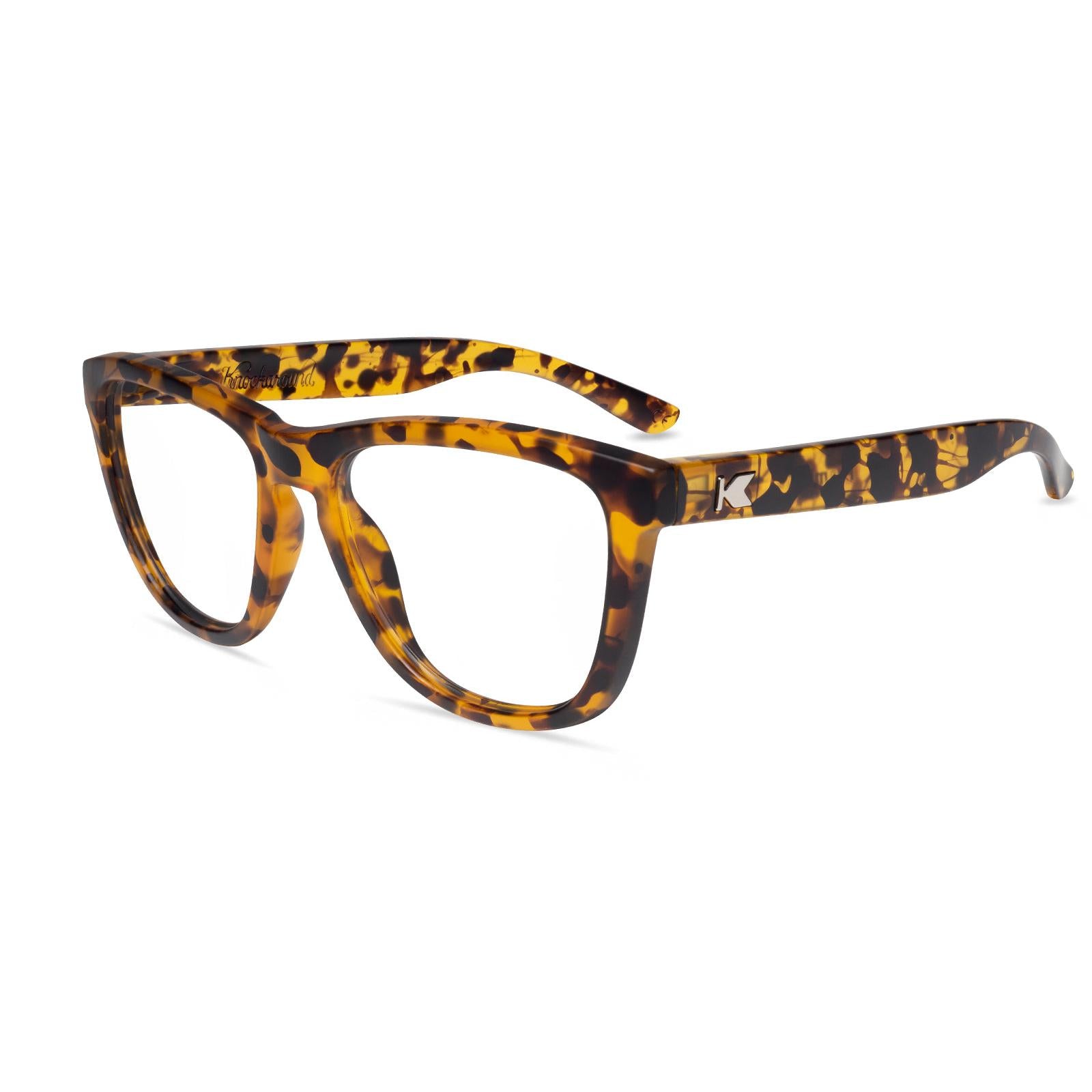 Amber Ink Premiums Prescription Sunglasses with Clear Lens, Flyover