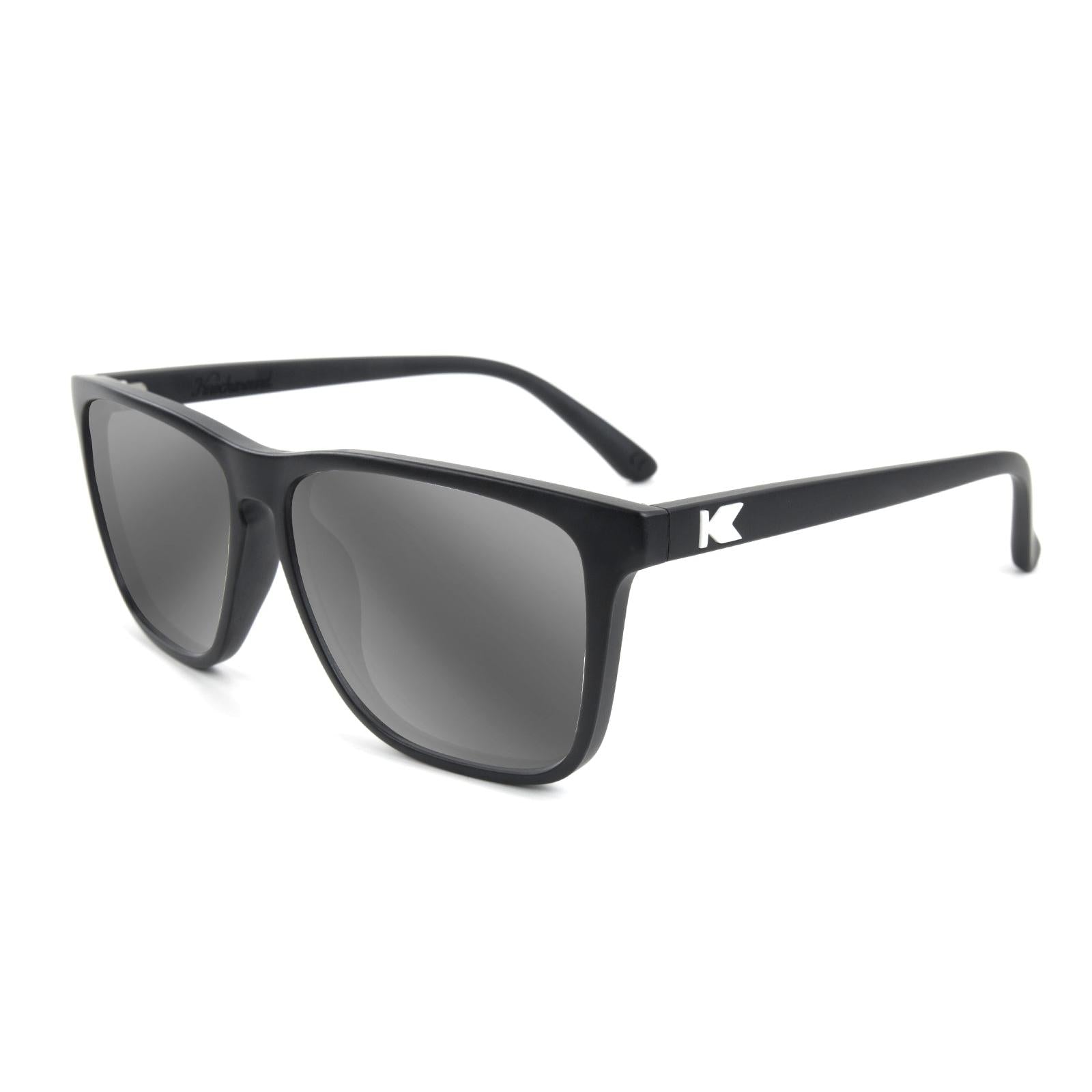Matte Black Fast Lanes Prescription Sunglasses with Silver Lens, Flyover