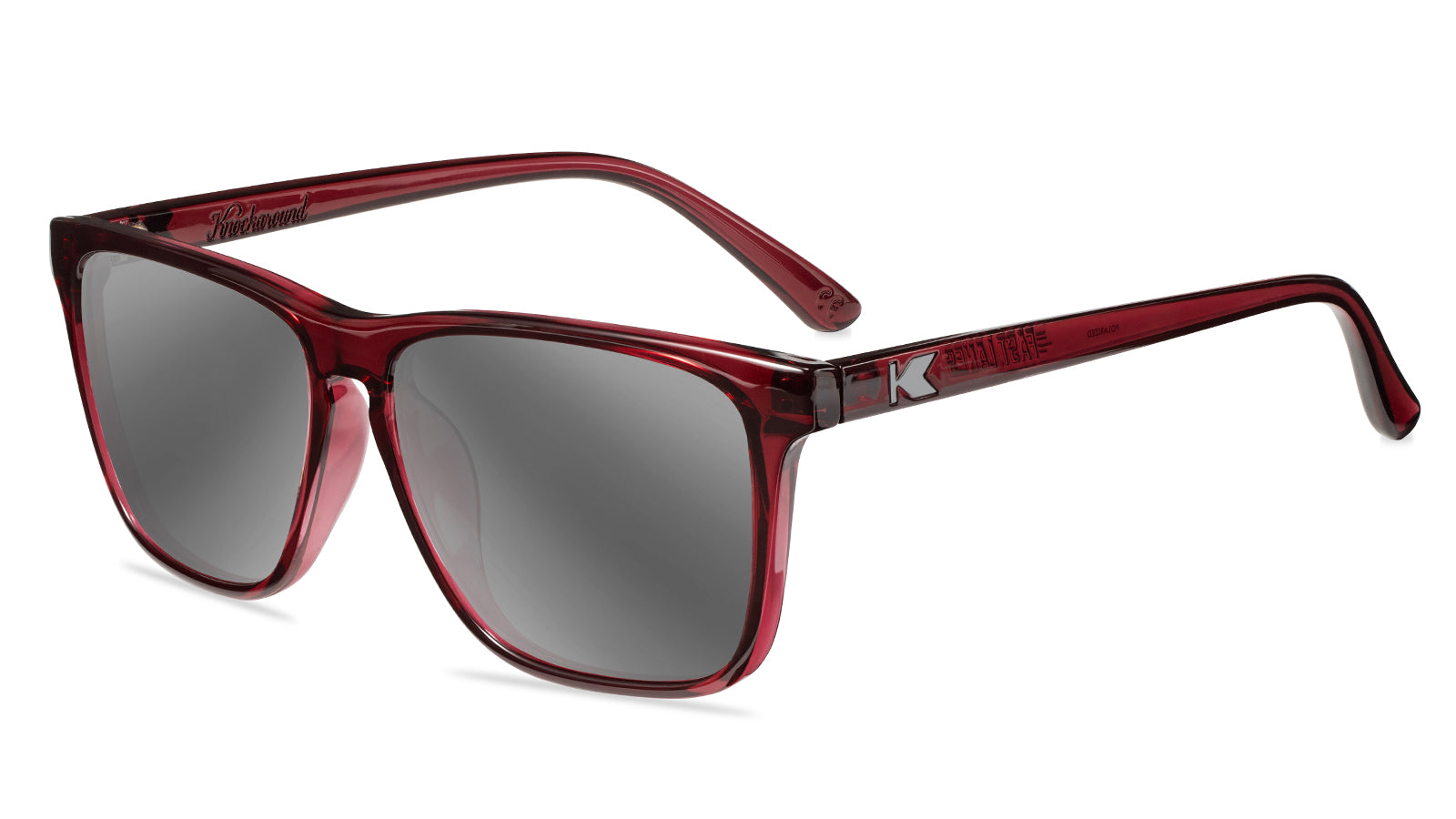 Black Cherry Fast Lanes Prescription Sunglasses with Silver Lens, Flyover