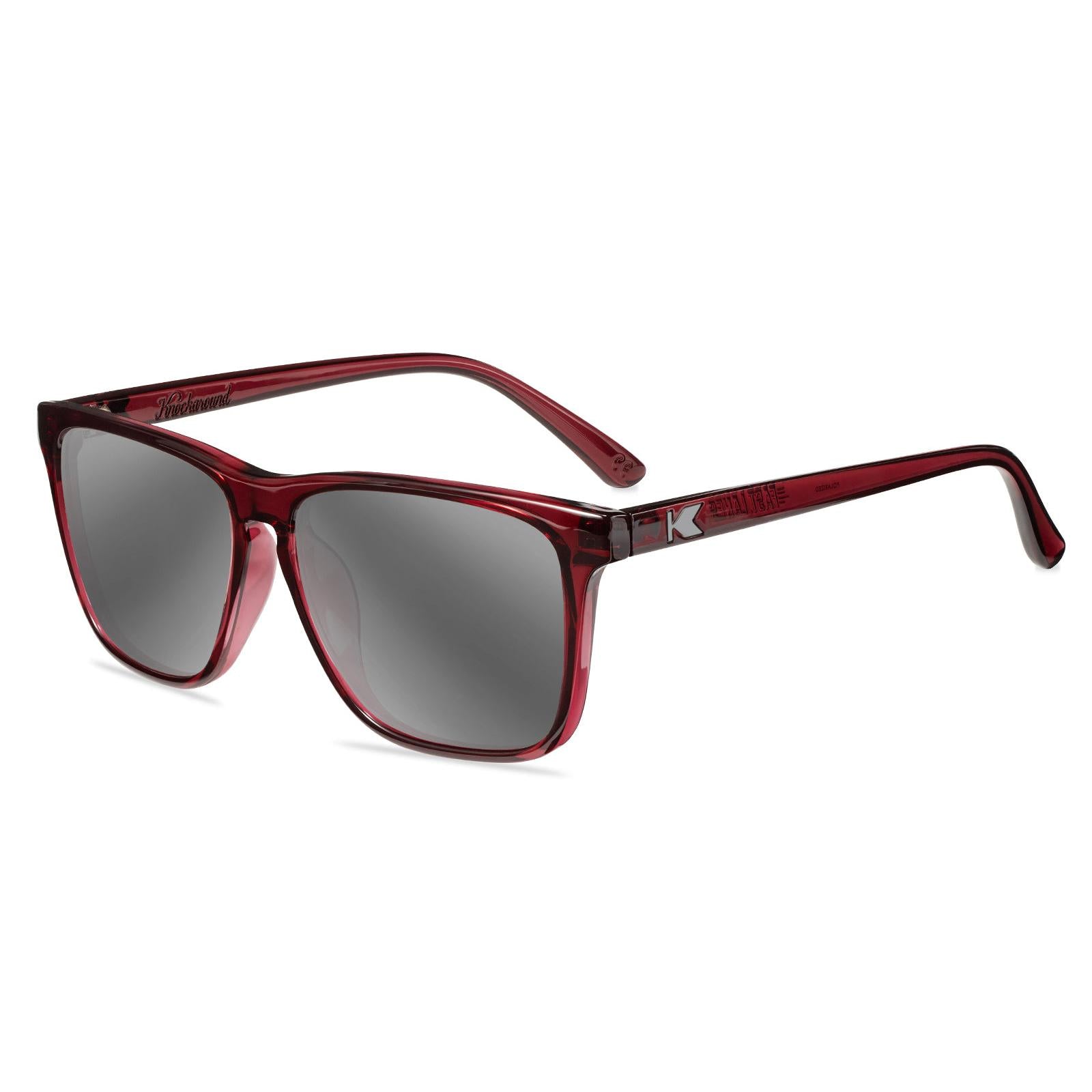 Black Cherry Fast Lanes Prescription Sunglasses with Silver Lens, Flyover