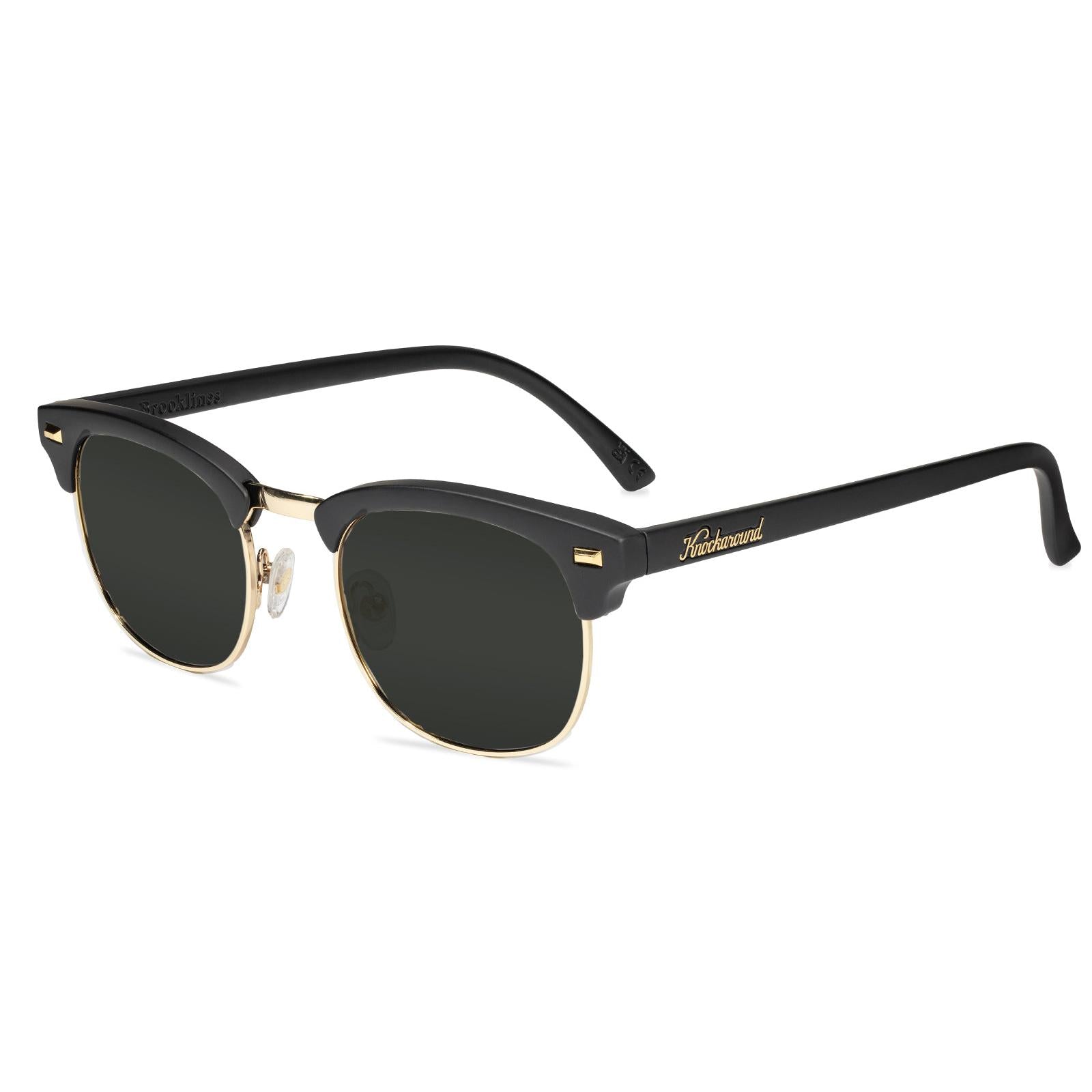 Black Gold Brooklines Prescription Sunglasses with Grey Lens, Flyover
