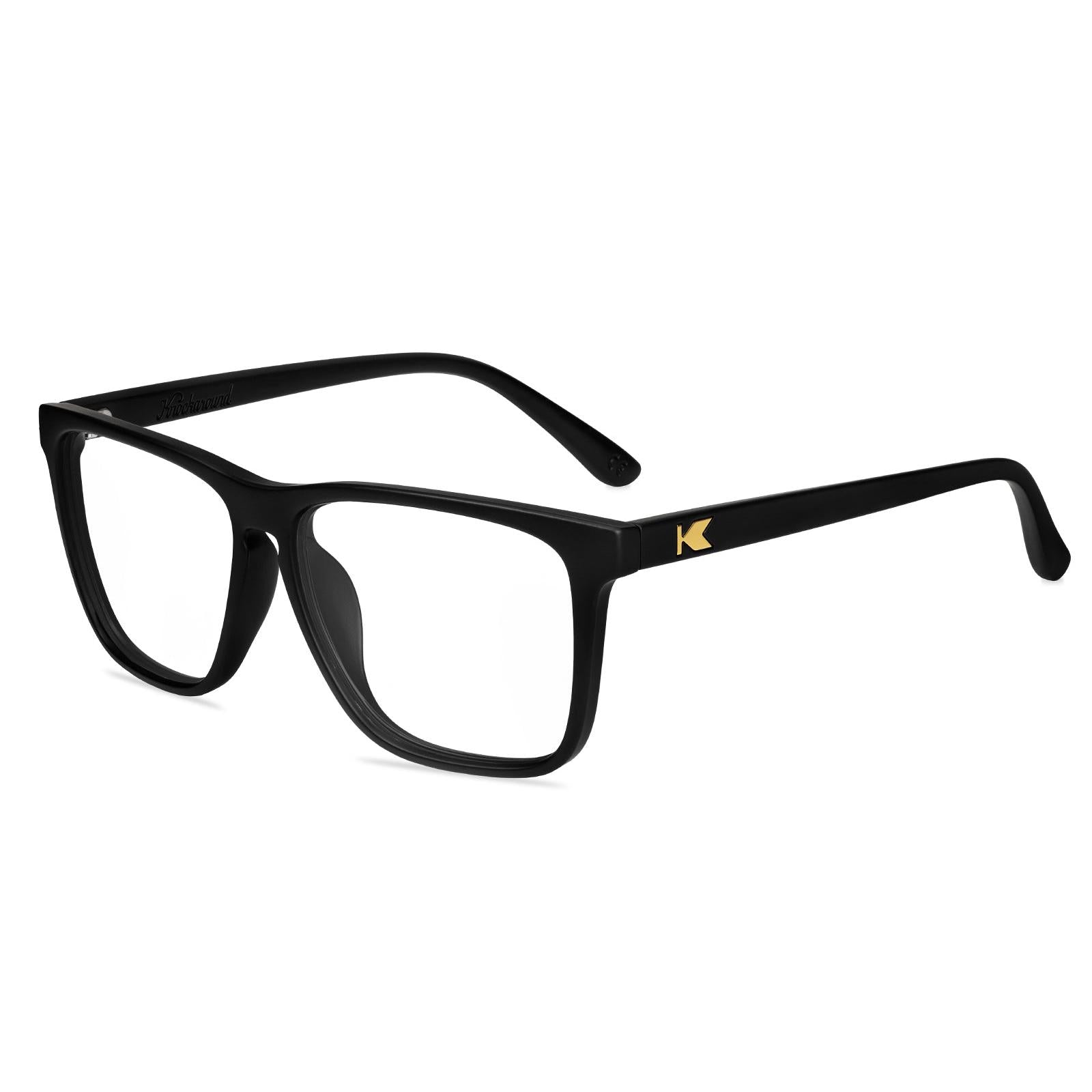 Black Gold Fast Lanes Prescription Sunglasses with Clear Lens, Flyover