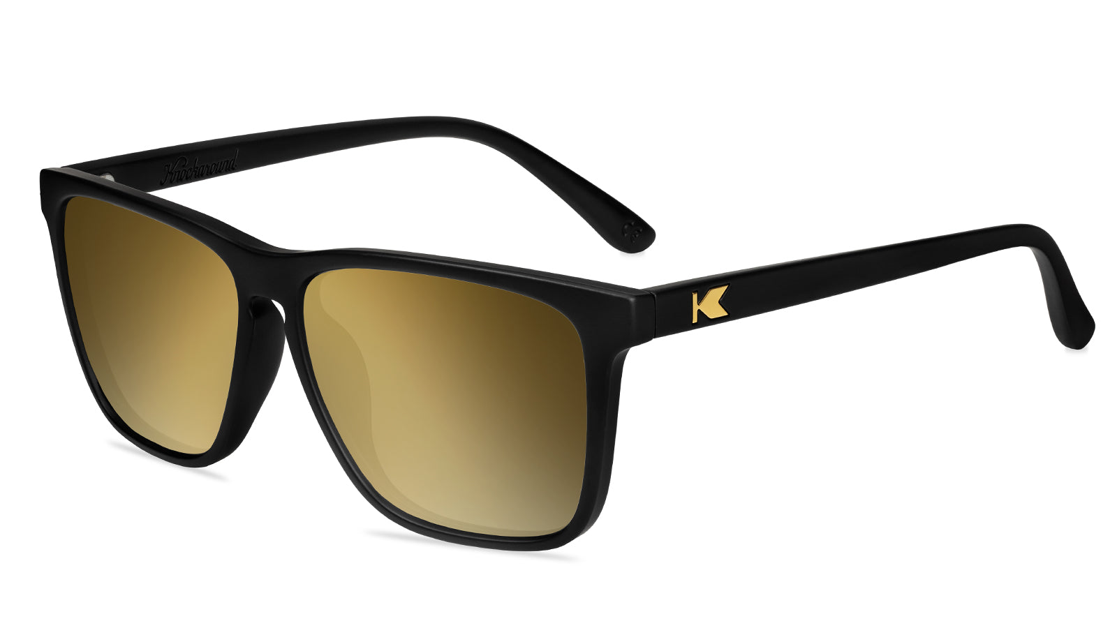 Black Gold Fast Lanes Prescription Sunglasses with Gold Lens, Flyover