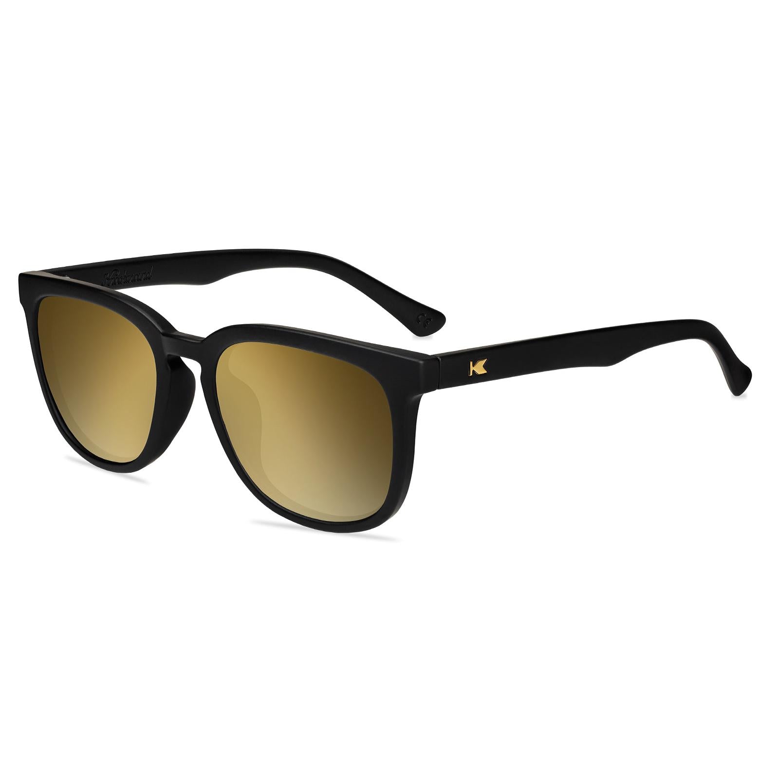 Black Gold Paso Robles Prescription Sunglasses with Gold Lens, Flyover