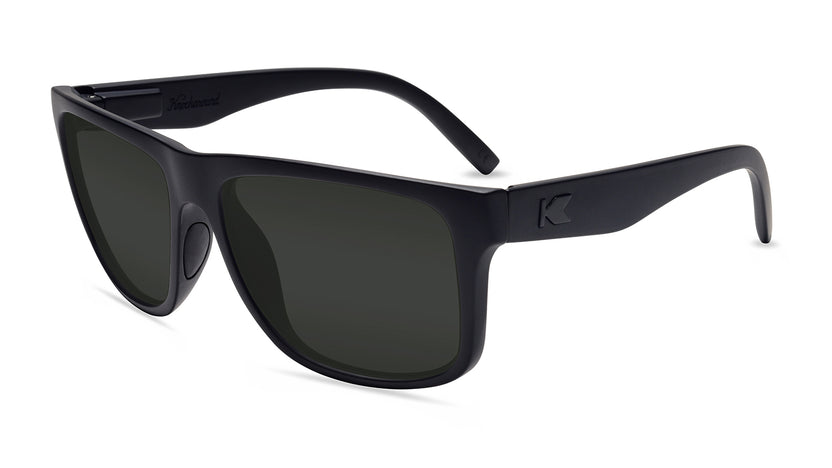 Black on Black Torrey Pines Sport Prescription Sunglasses with Grey Lens, Flyover