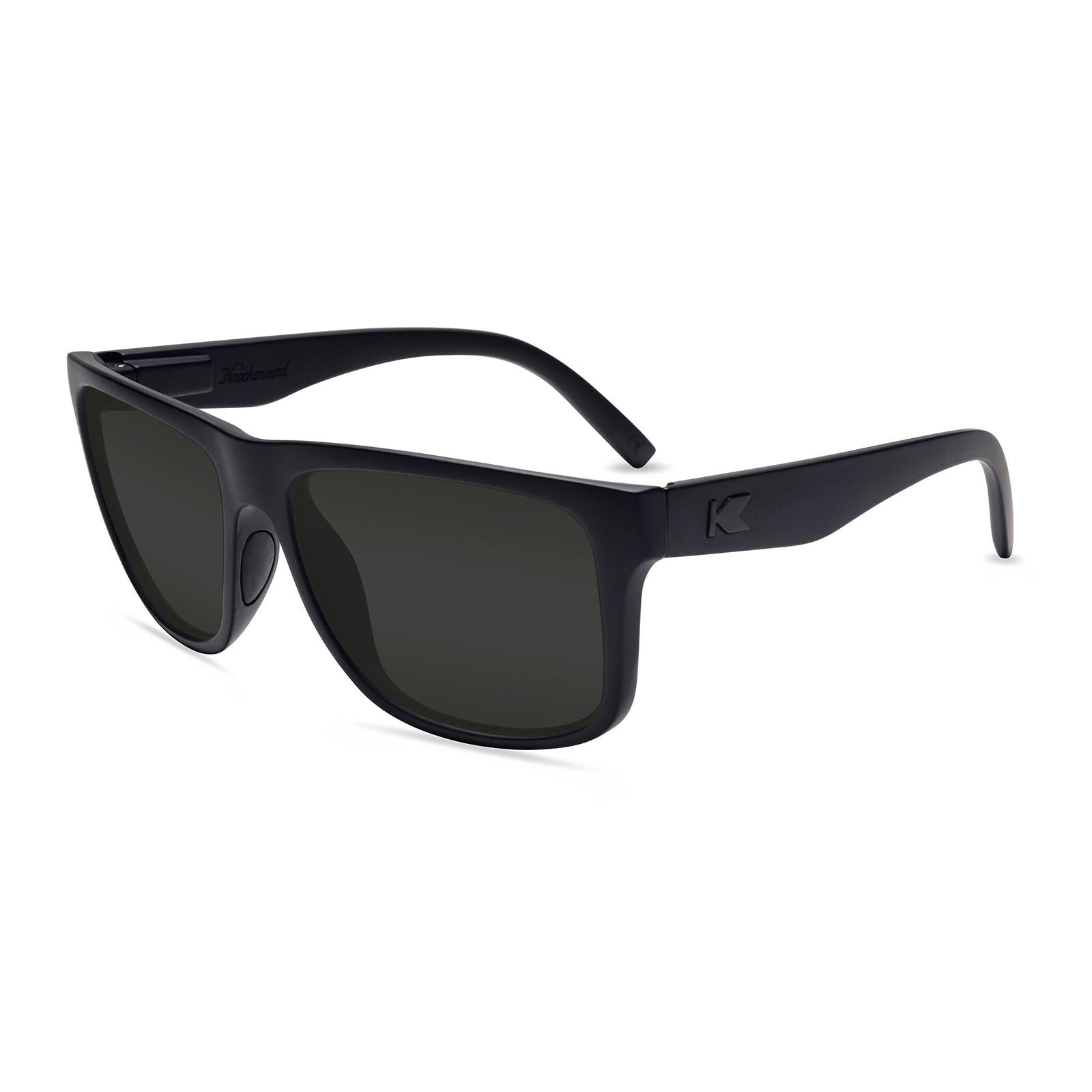 Black on Black Torrey Pines Sport Prescription Sunglasses with Grey Lens, Flyover