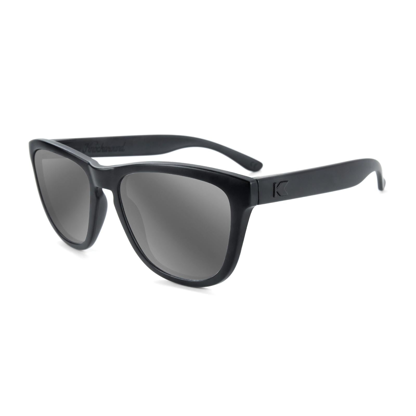 Black on Black Premiums Prescription Sunglasses with Silver Lens, Flyover