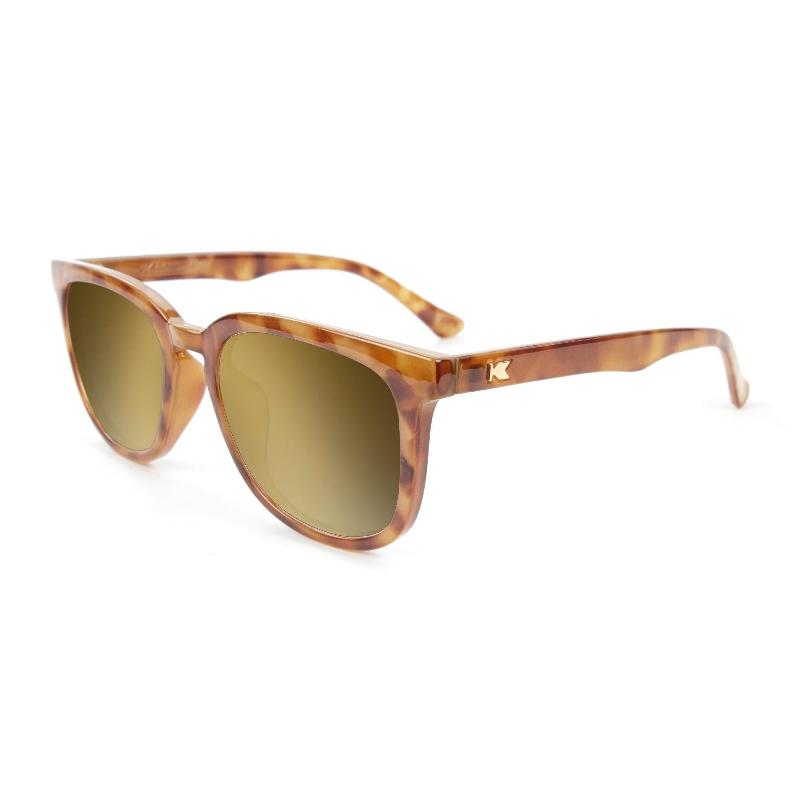 Glossy Blonde Tortoise Shell Paso Robles Prescription Sunglasses with Gold Lens, Flyover