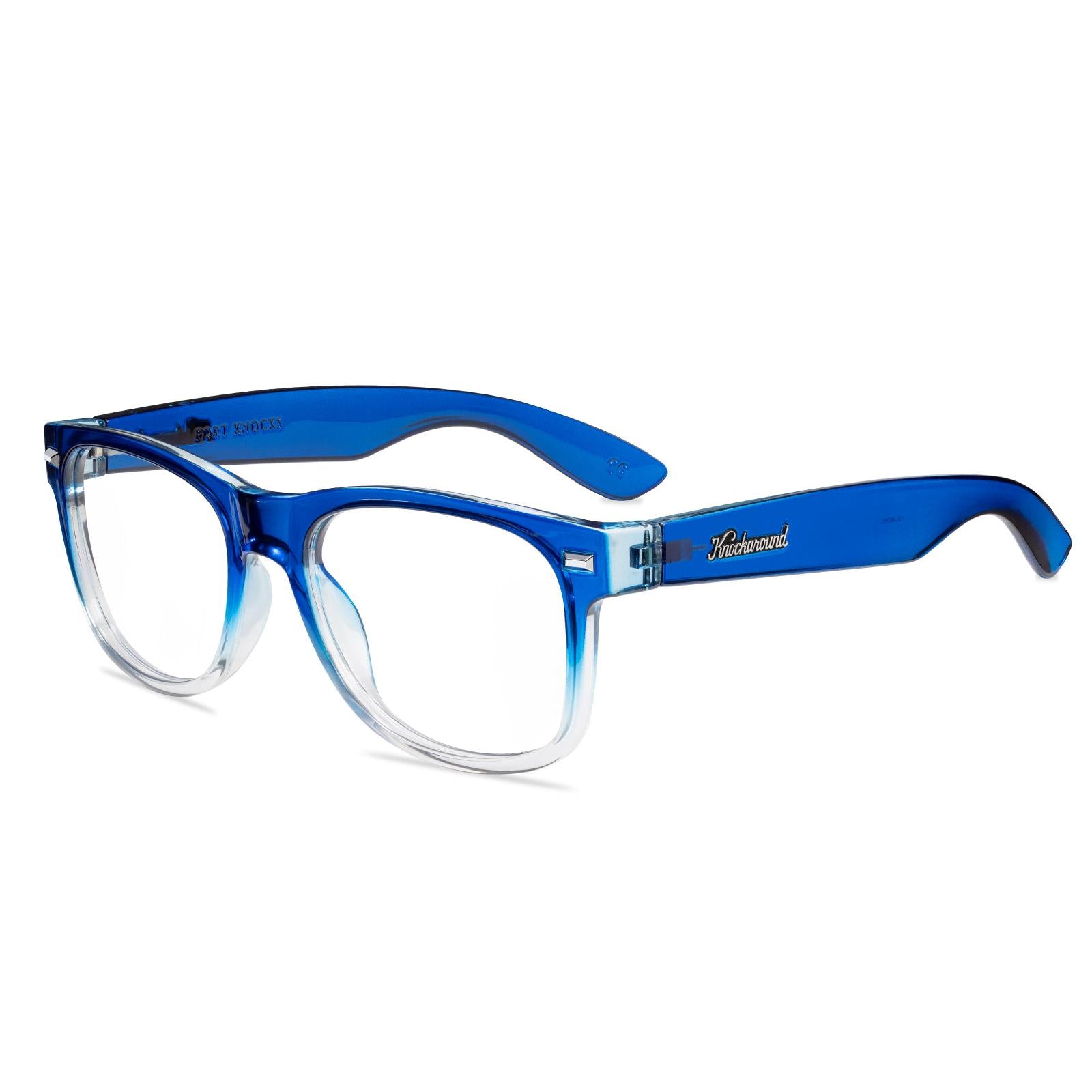 Blue Obsidian Fort Knocks Prescription Sunglasses with Clear Lens, Flyover
