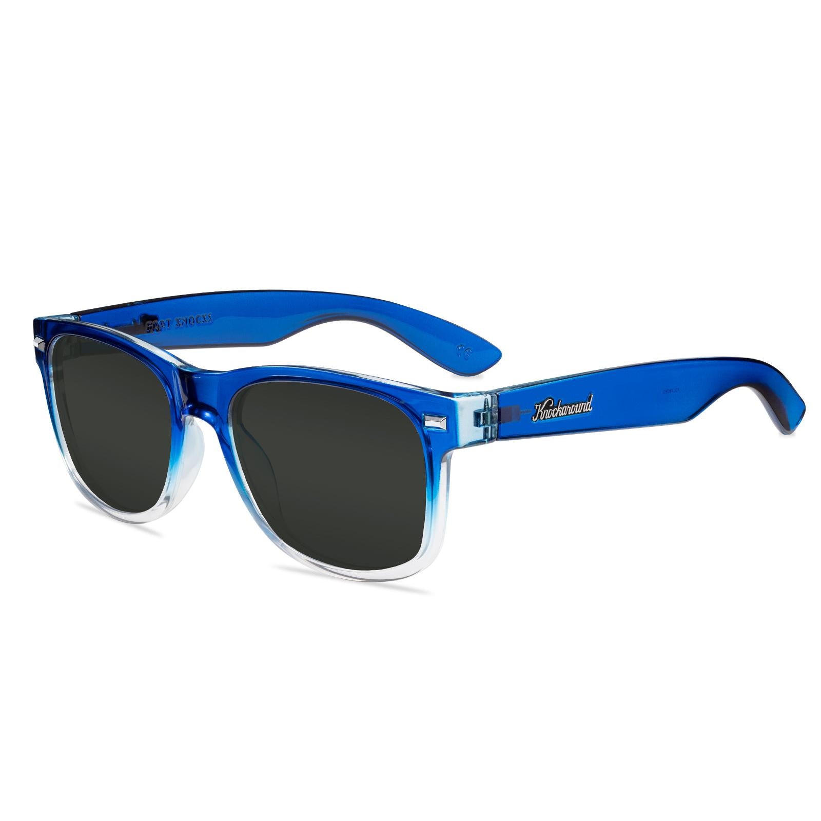 Blue Obsidian Fort Knocks Prescription Sunglasses with Grey Lens, Flyover