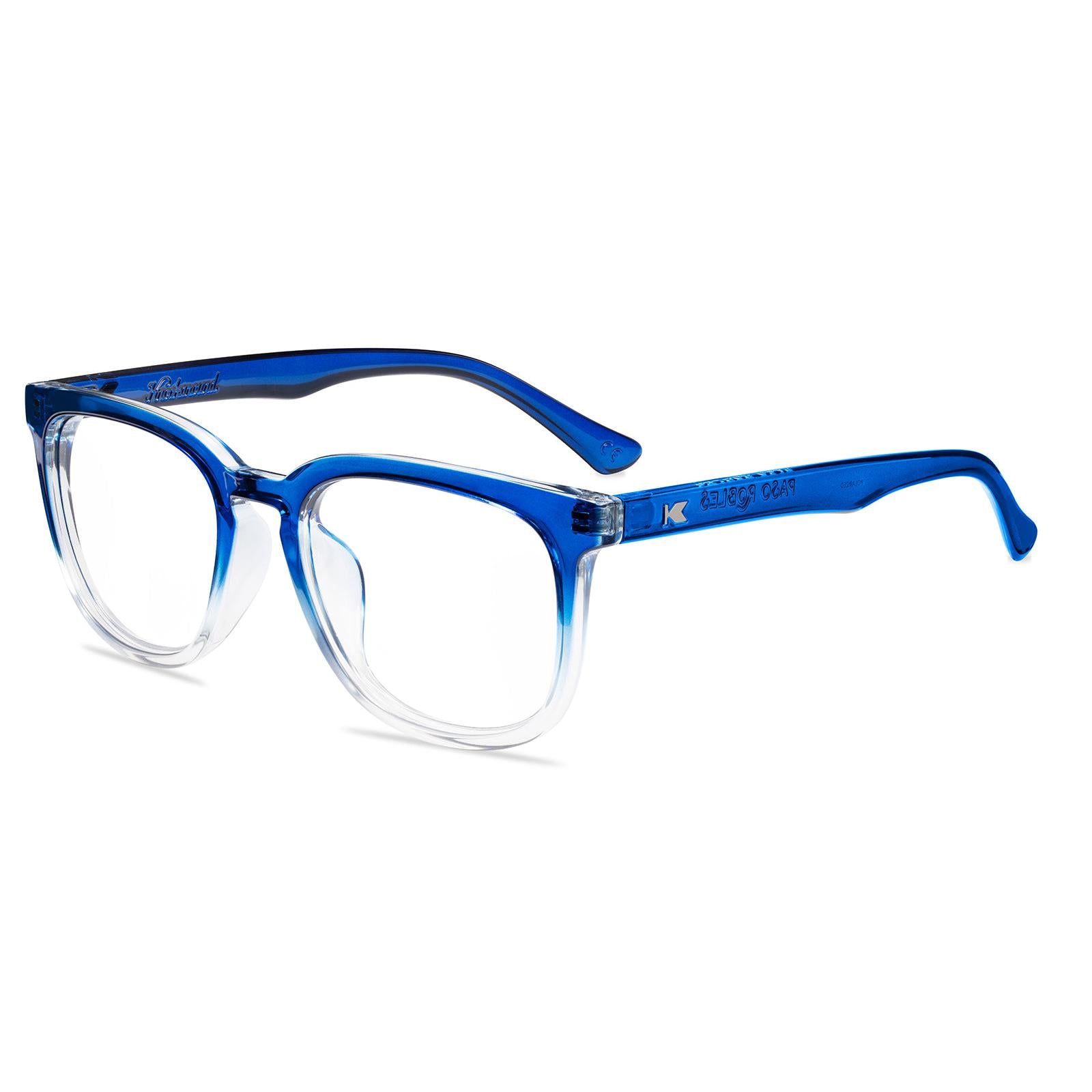 Blue Obsidian Paso Robles Prescription Sunglasses with Clear Lens, Flyover