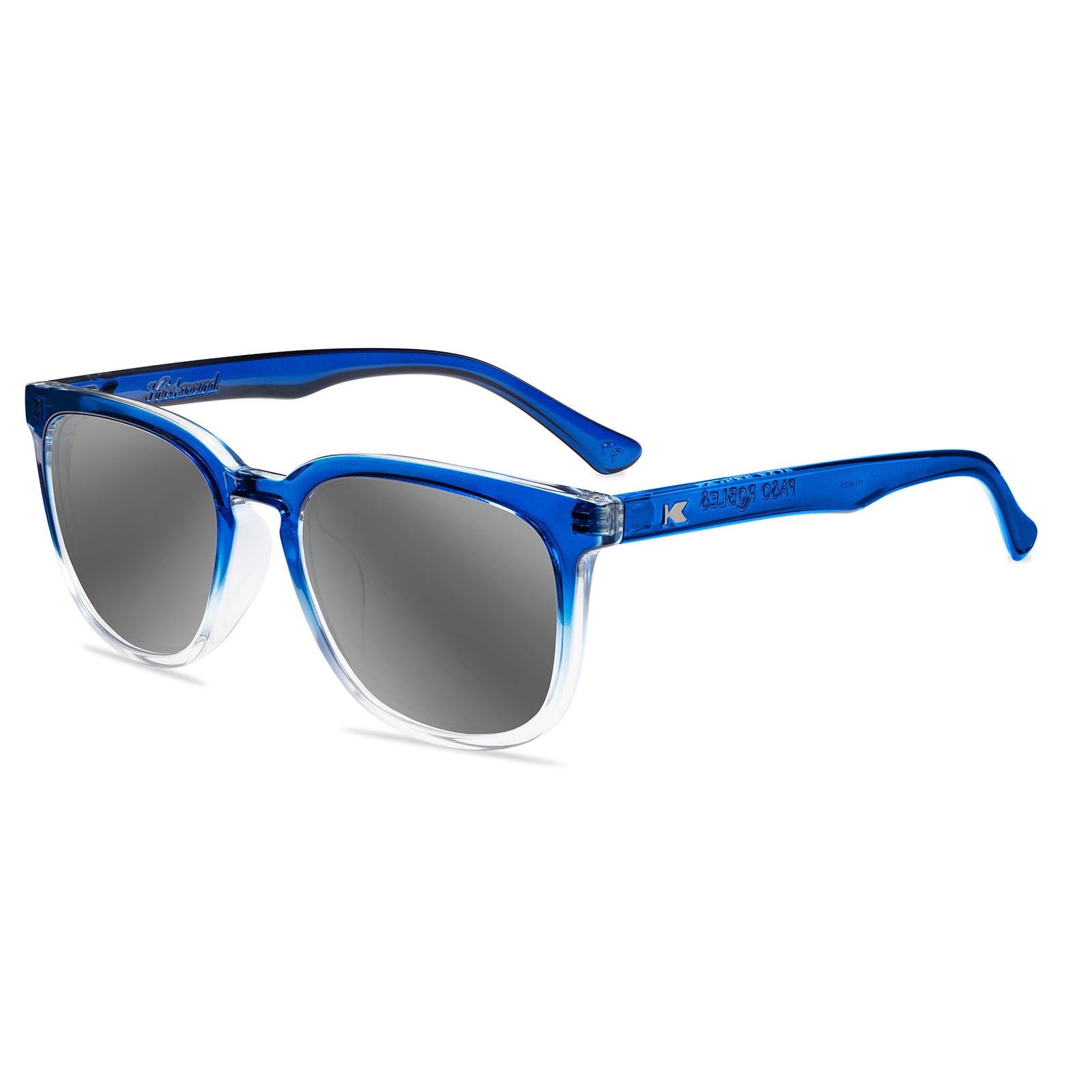 Blue Obsidian Paso Robles Prescription Sunglasses with Silver Lens, Flyover