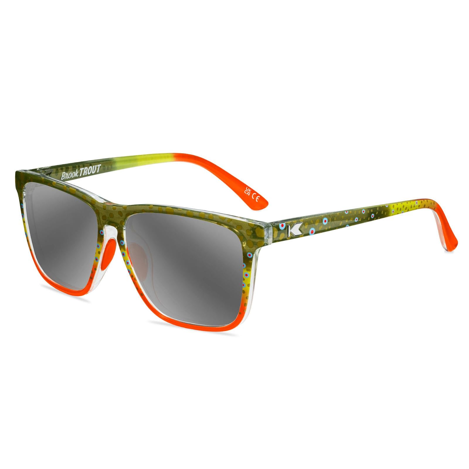Brook Trout Fast Lanes Sport Prescription Sunglasses with Silver Lens, Flyover