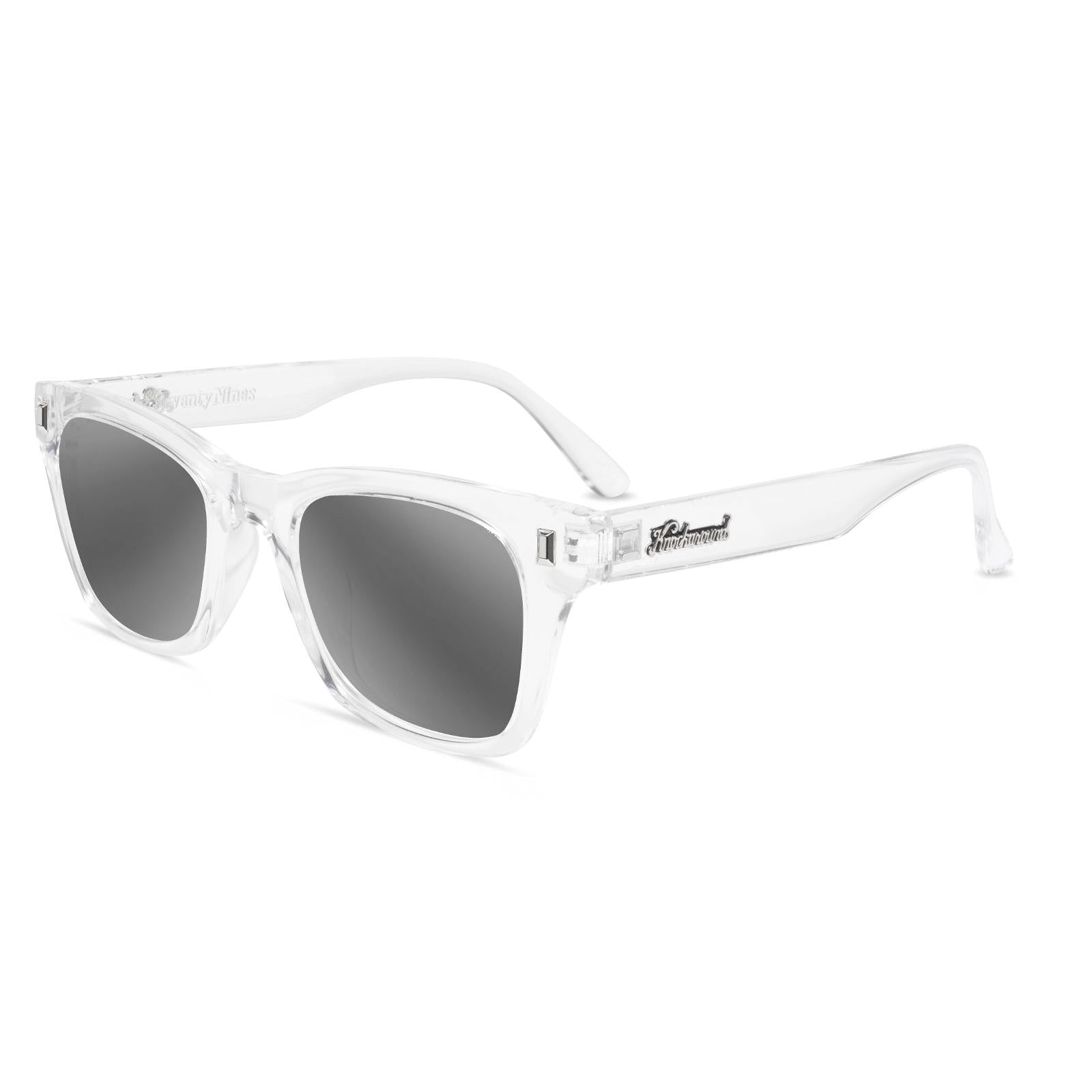 Clear Seventy Nines Prescription Sunglasses with Silver Lens, Flyover