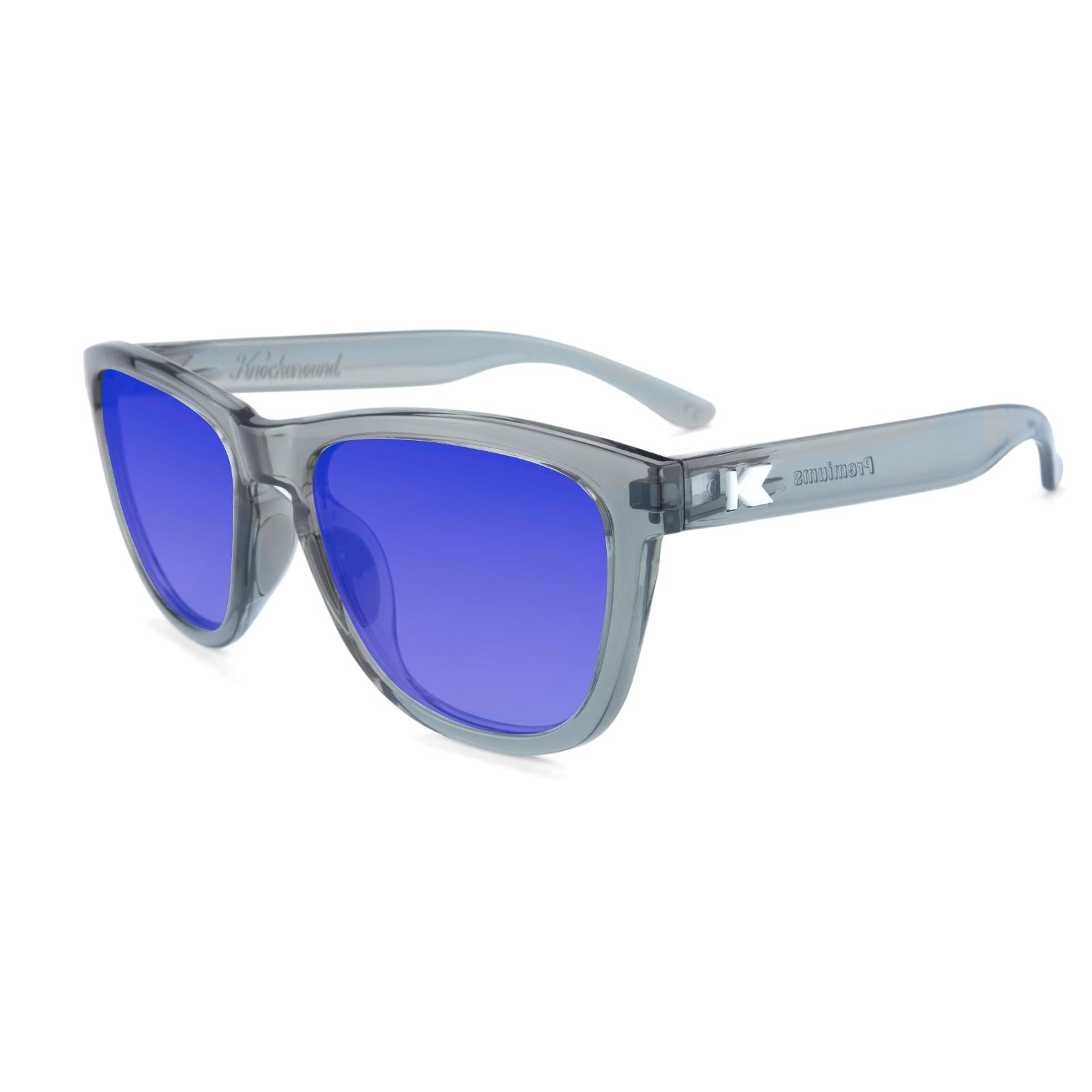 Clear Grey Premiums Sport Prescription Sunglasses with Blue  Lens, Flyover