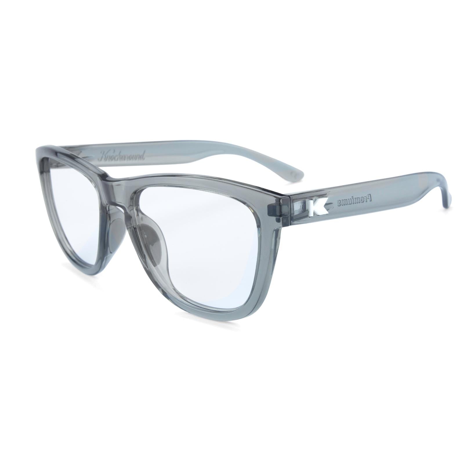 Clear Grey Premiums Sport Prescription Sunglasses with Clear Lens, Flyover