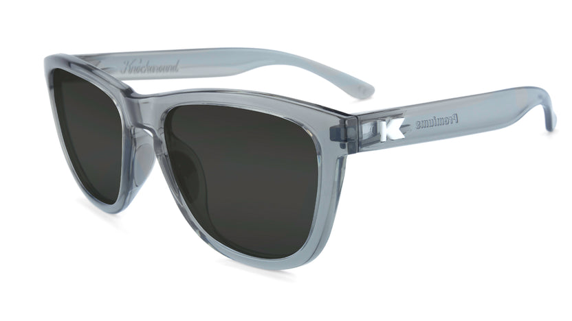 Clear Grey Premiums Sport Prescription Sunglasses with Grey Lens, Flyover 