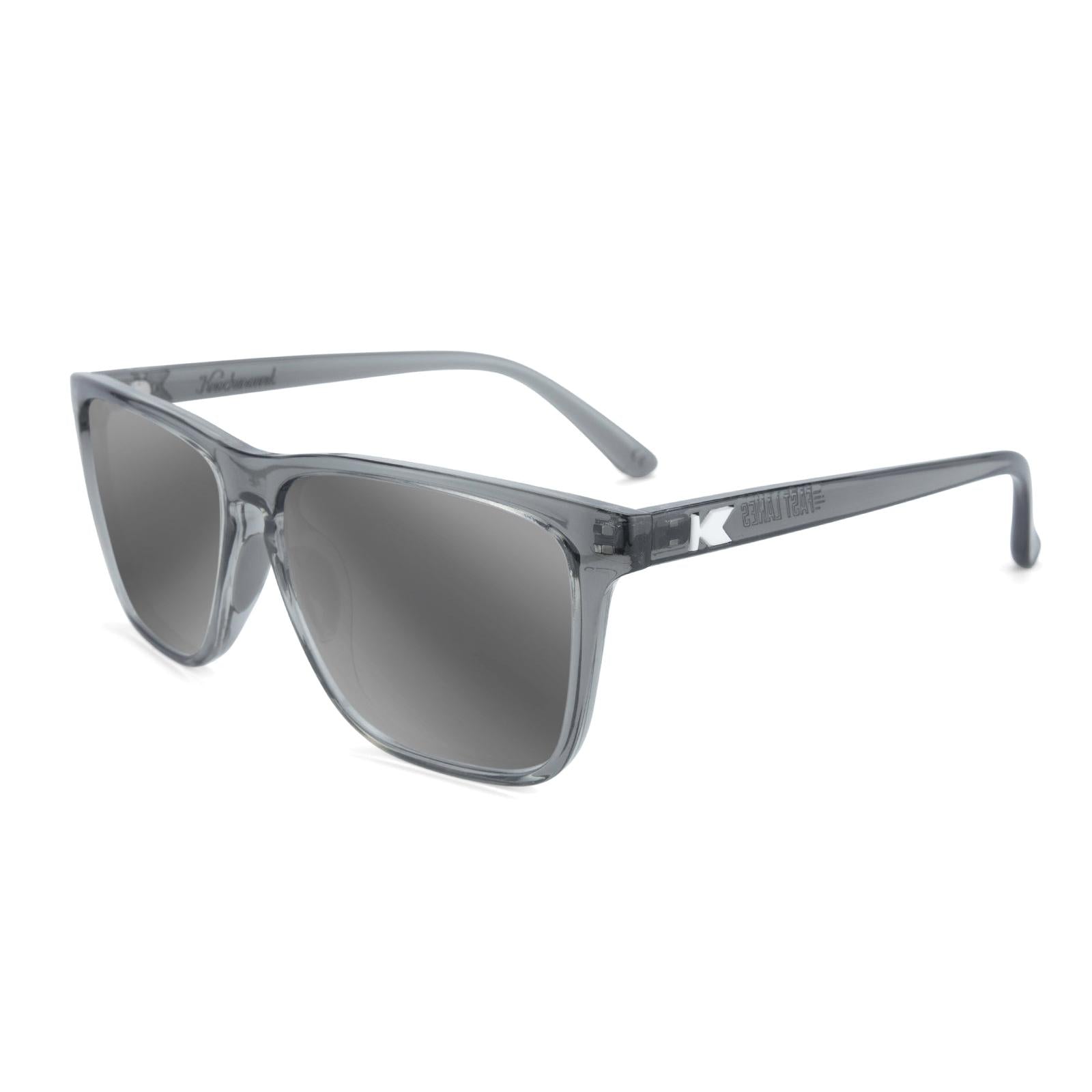 Clear Grey Fast Lanes Sport Prescription Sunglasses with Silver Lens, Flyover