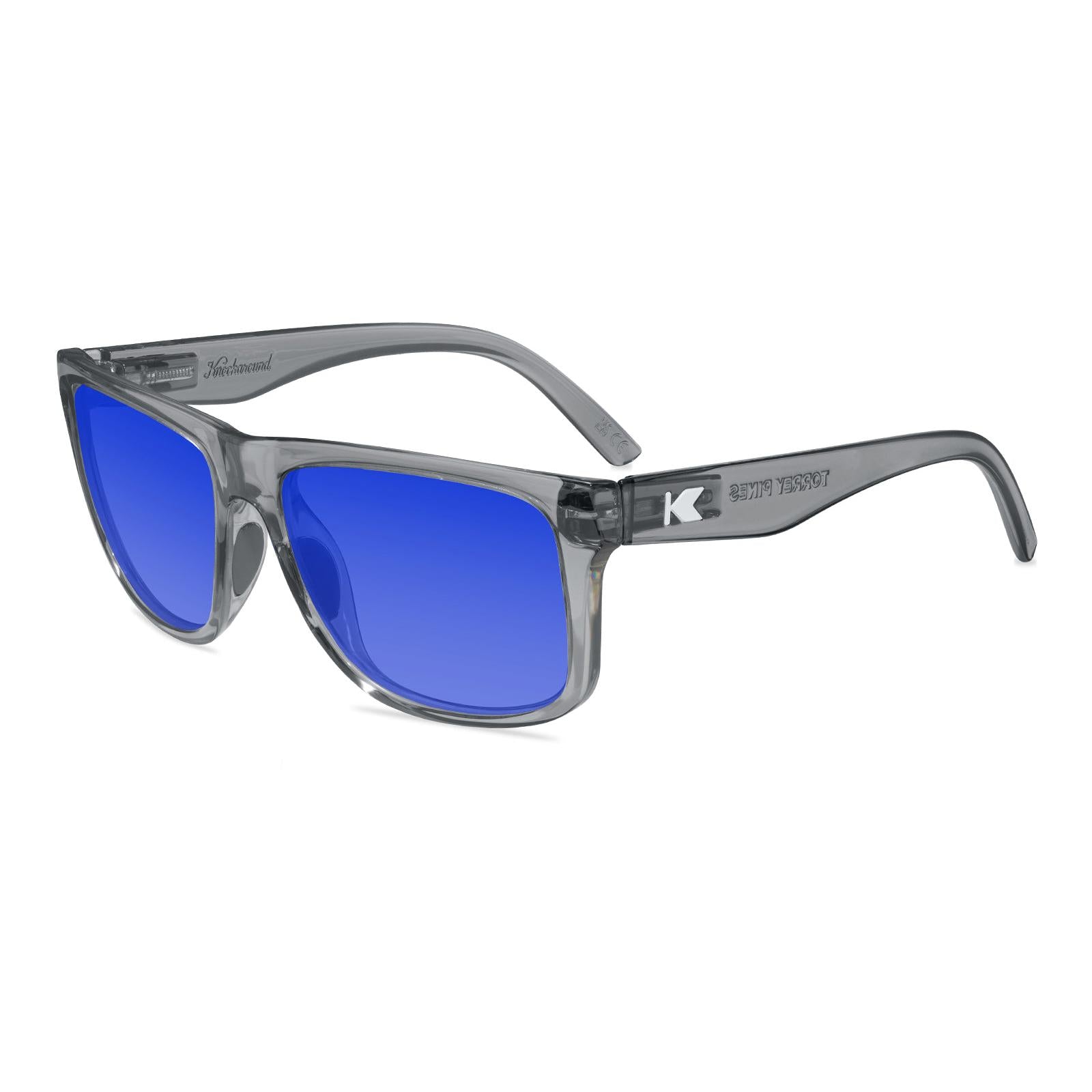 Clear Grey Torrey Pines Sport Prescription Sunglasses with Blue Lens, Flyover