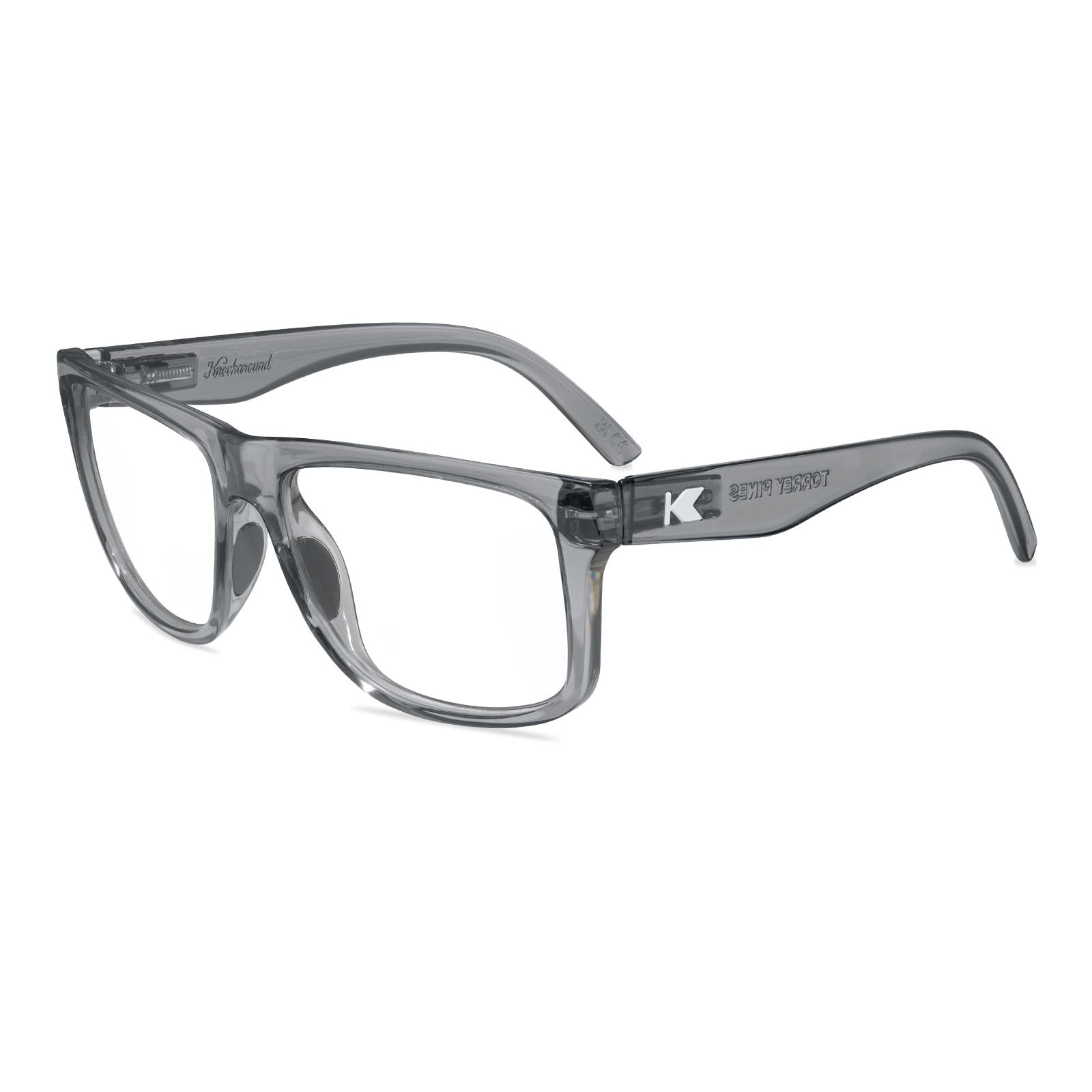 Clear Grey Torrey Pines Sport Prescription Sunglasses with Clear Lens, Flyover