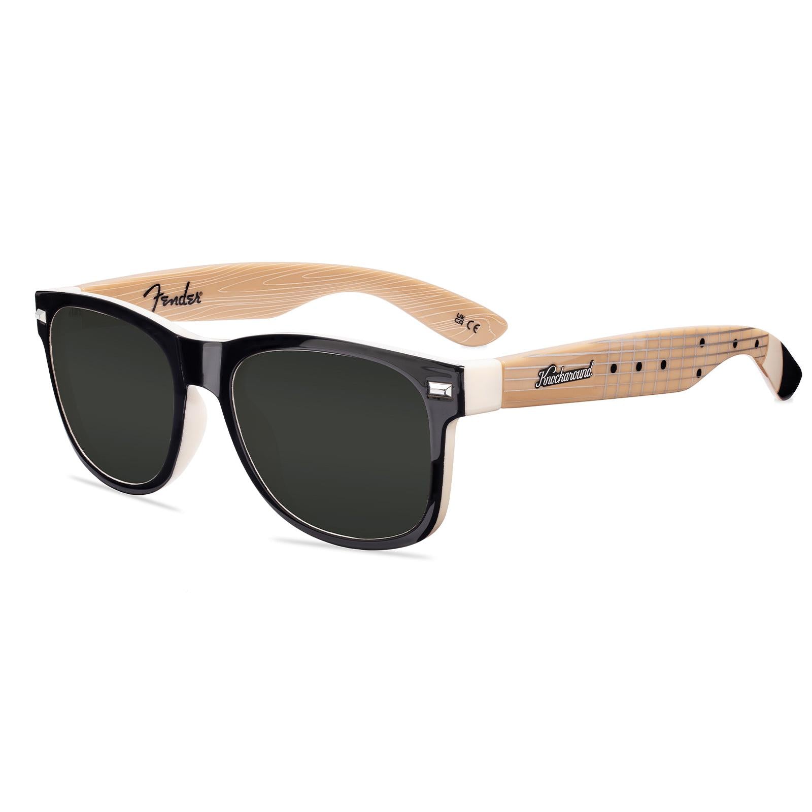 Black Stratocaster Fort Knocks Prescription Sunglasses with Grey Lens, Flyover