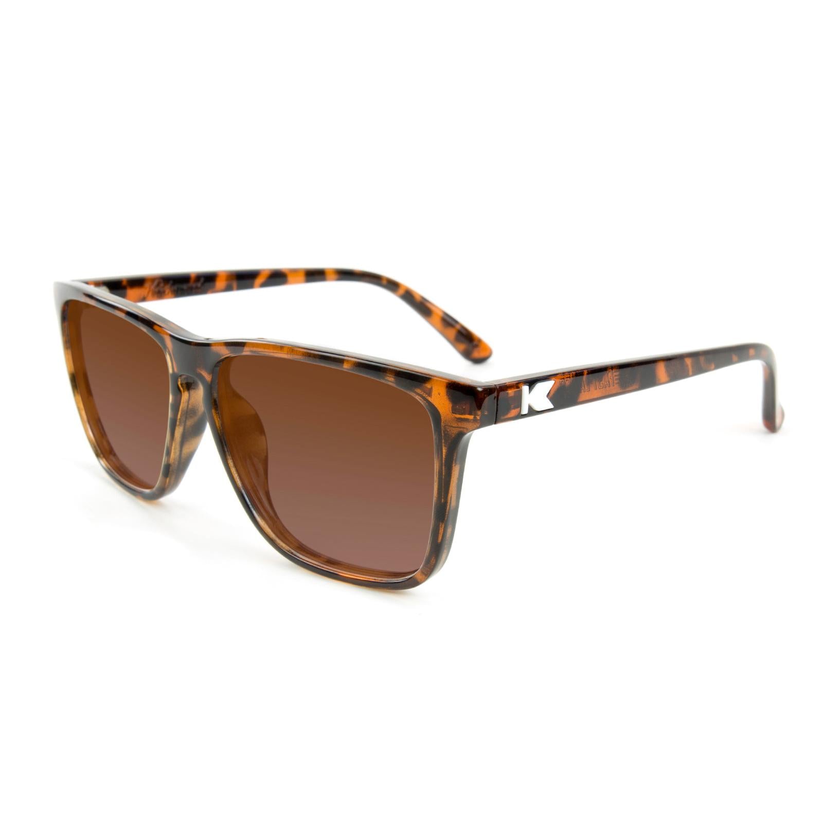 Glossy Tortoise Shell Fast Lanes Prescription Sunglasses with Brown Lens, Flyover