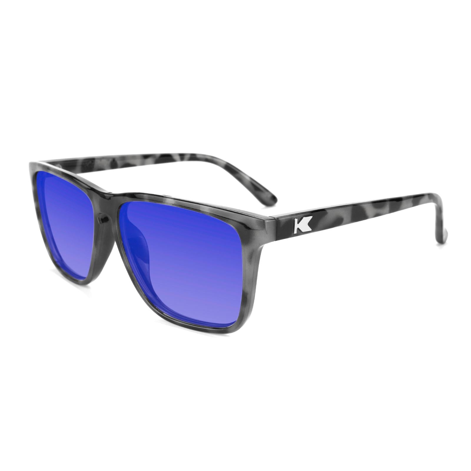 Granite Tortoise Shell Fast Lanes Prescription Sunglasses with Blue Lens, Flyover