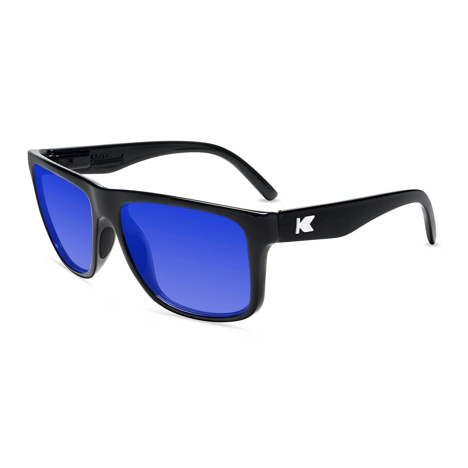 Jelly Black Torrey Pines Sport Prescription Sunglasses with Blue Lens, Flyover