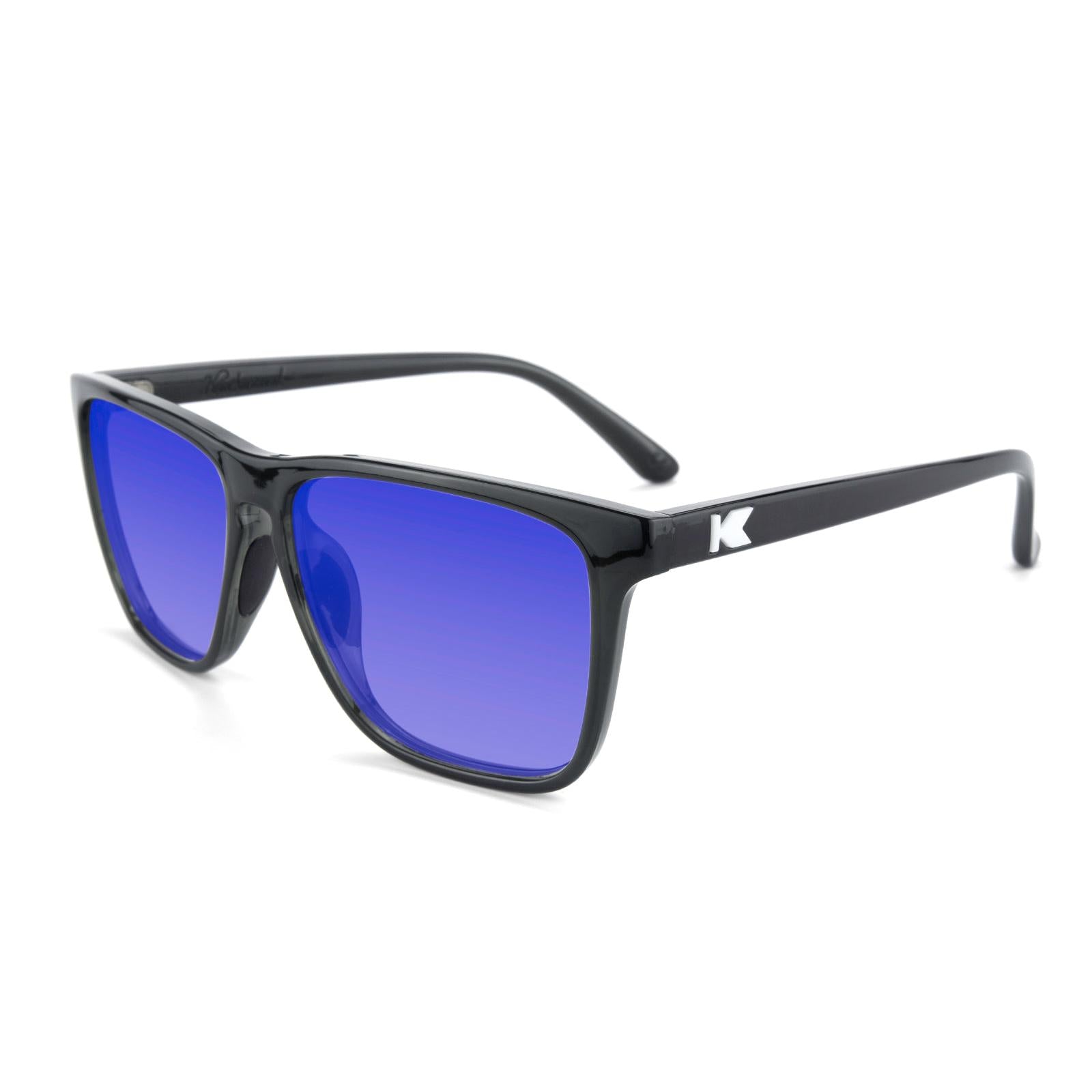 Jelly Black Fast Lanes Sport Prescription Sunglasses with Blue  Lens, Flyover