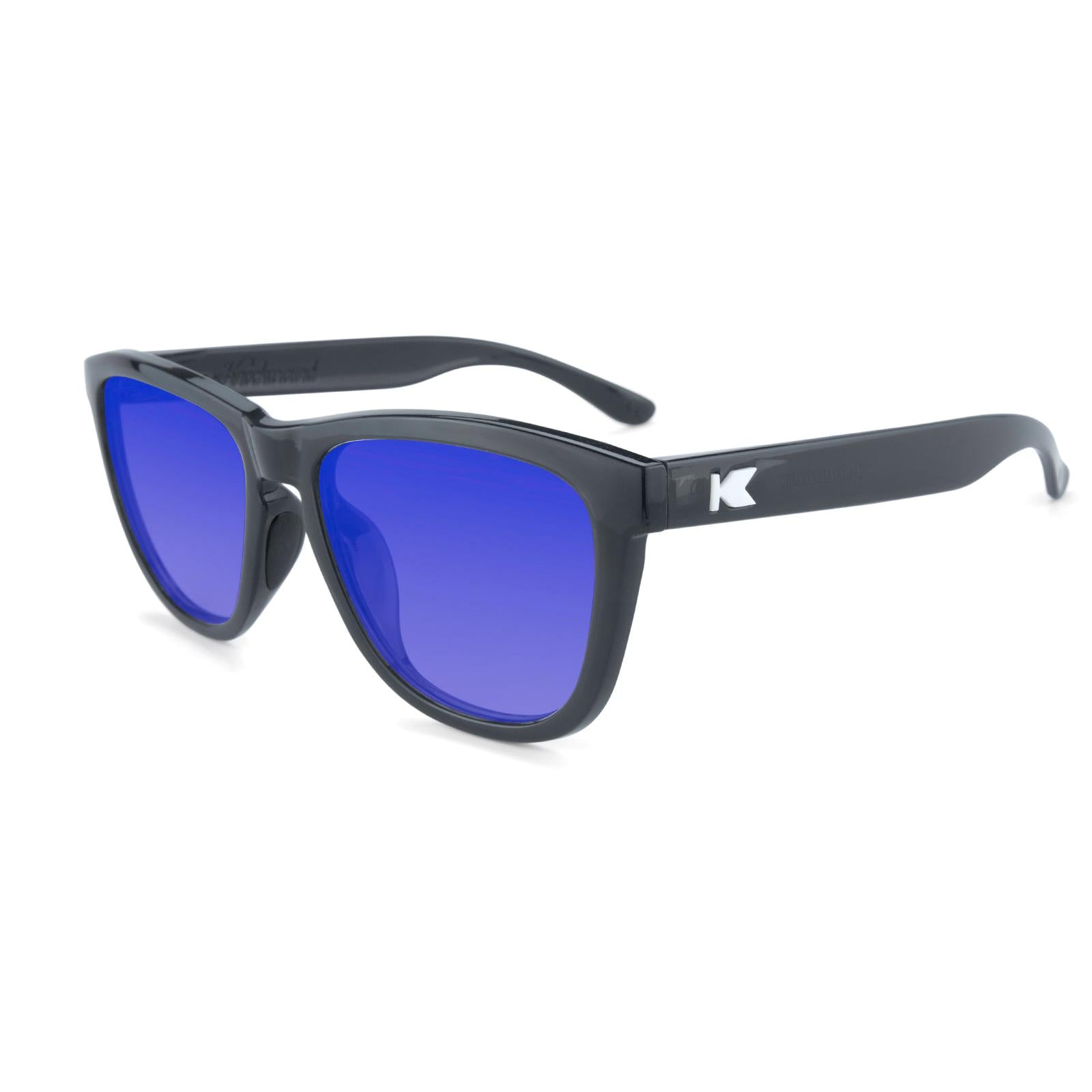 Jelly Black Premiums Sport Prescription Sunglasses with Blue Lens, Flyover