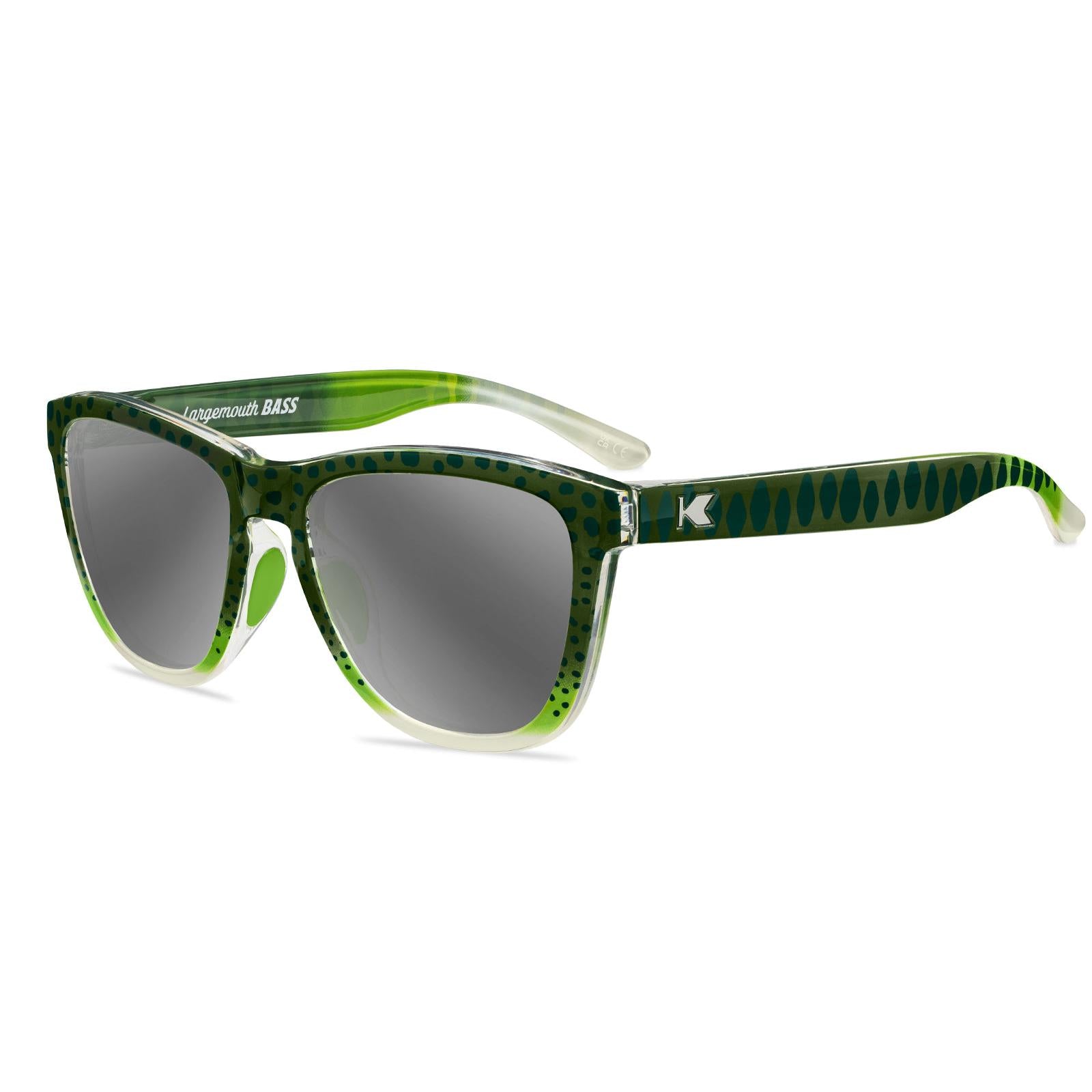Largemouth Bass Premiums Sport Prescription Sunglasses with Silver Lens, Flyover